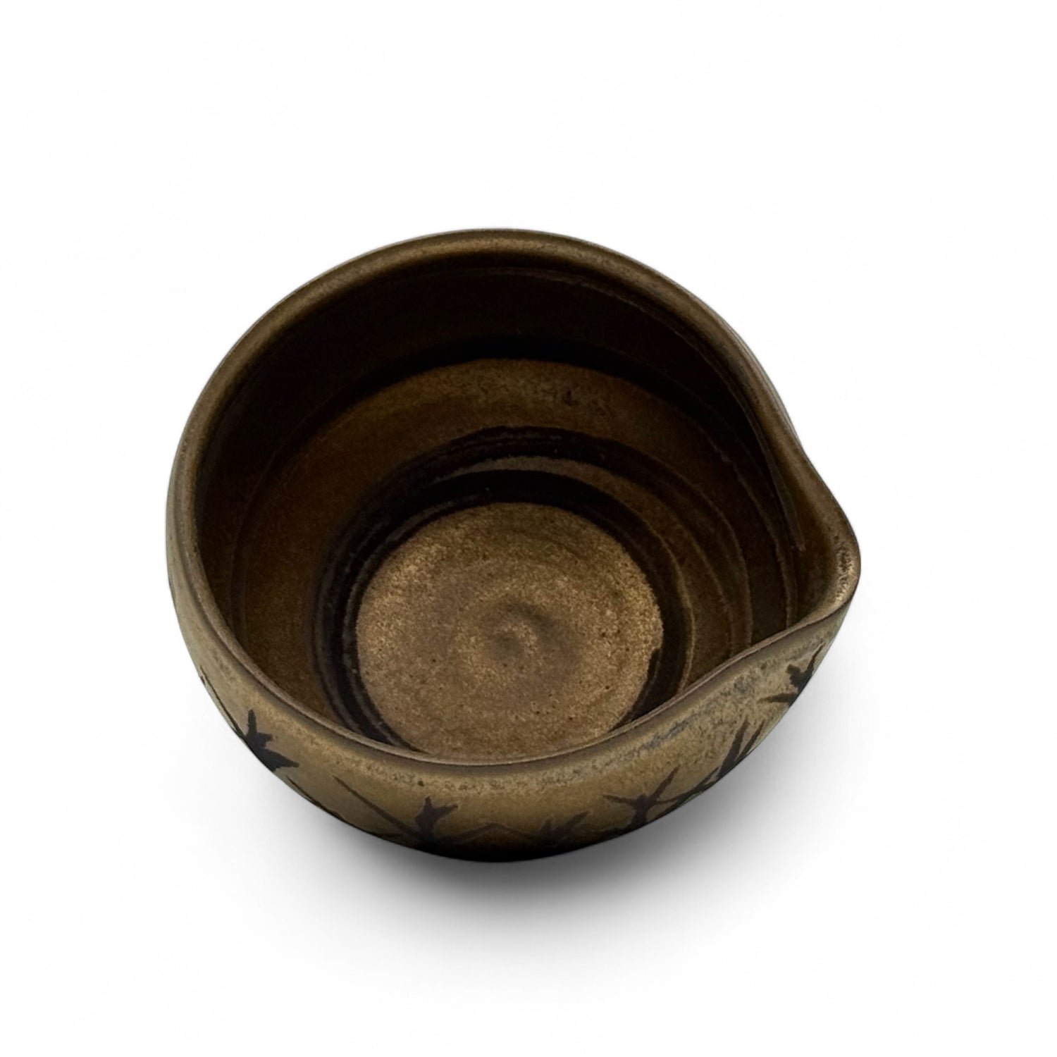Kogane no Kusa Gold Mino-yaki Kataguchi Chawan by Masamura - Japanese Matcha Bowl