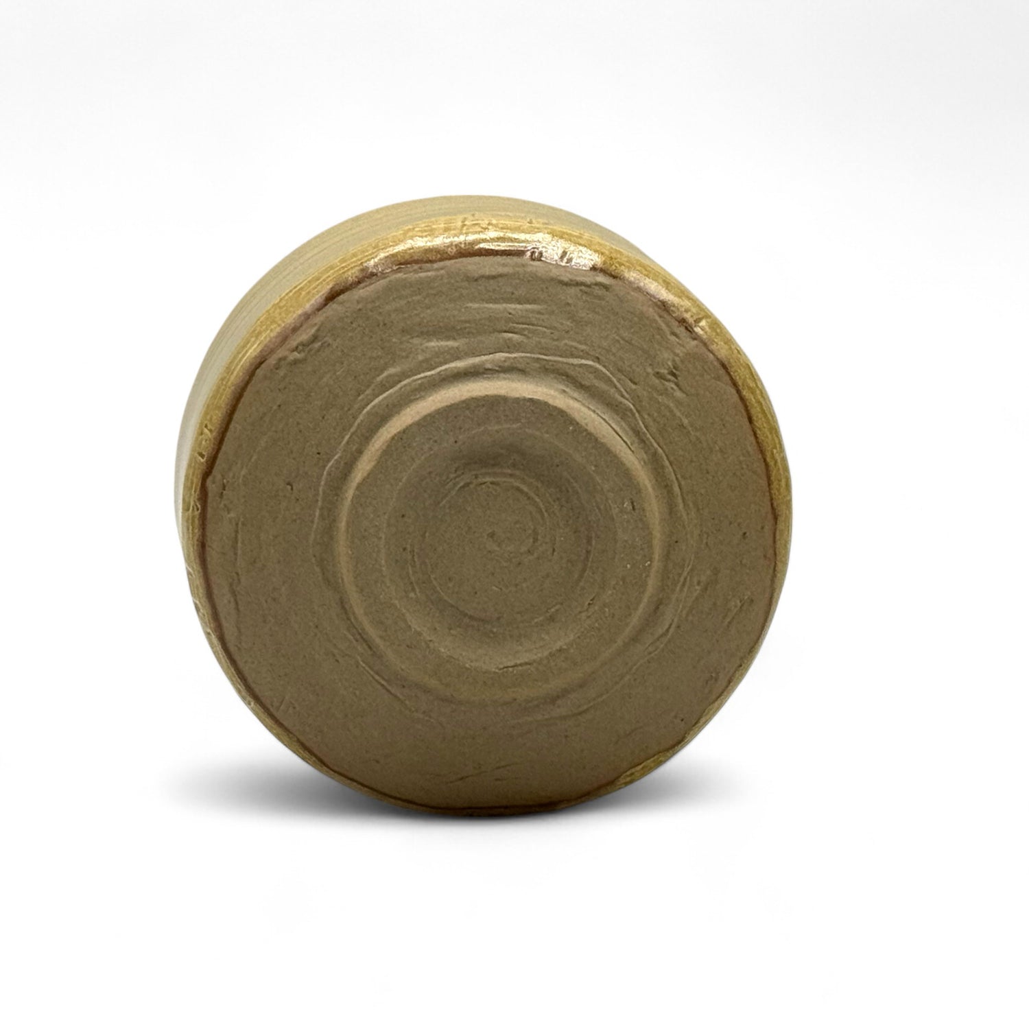 Kizeto Brush Yellow Mino-yaki Chawan - Japanese Matcha Bowl