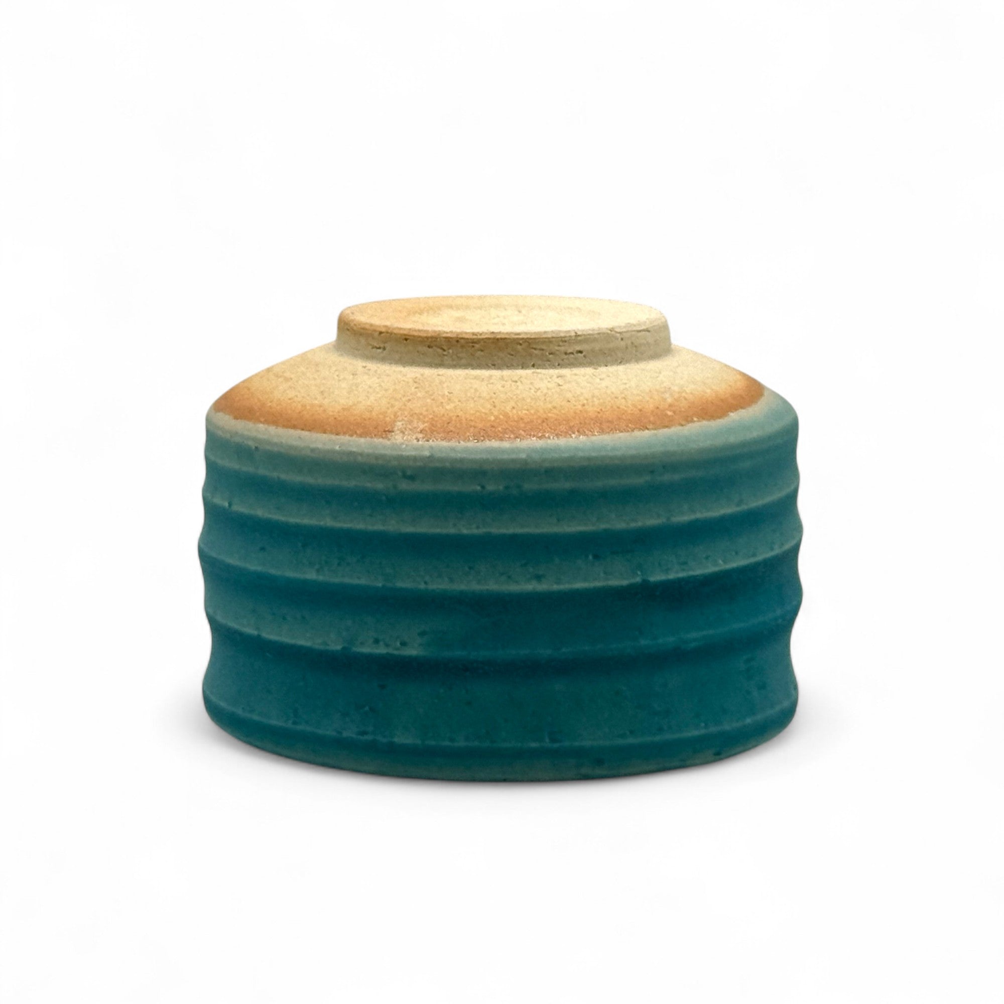 Toruko Namako Blue Mino-yaki Chawan - Japanese Matcha Bowl