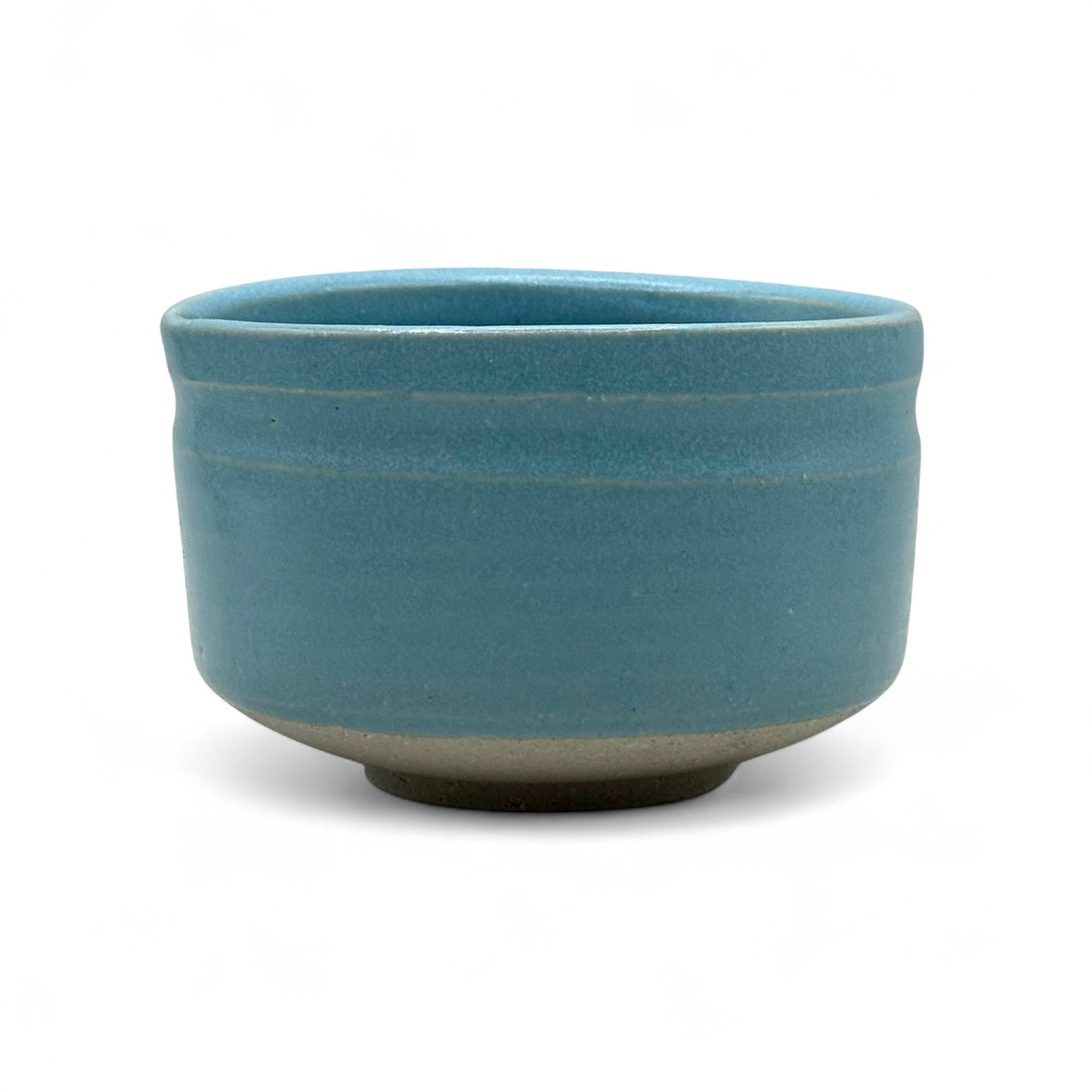 Sora Sky Blue Large Kataguchi Mino-yaki Chawan - Japanese Matcha Bowl