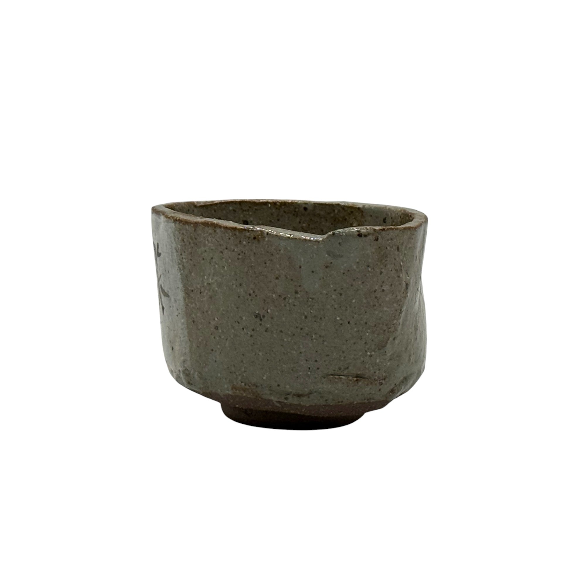 Usagi Rabit Tedzukuri Gray Mino-yaki Chawan - Japanese Mini Matcha Bowl
