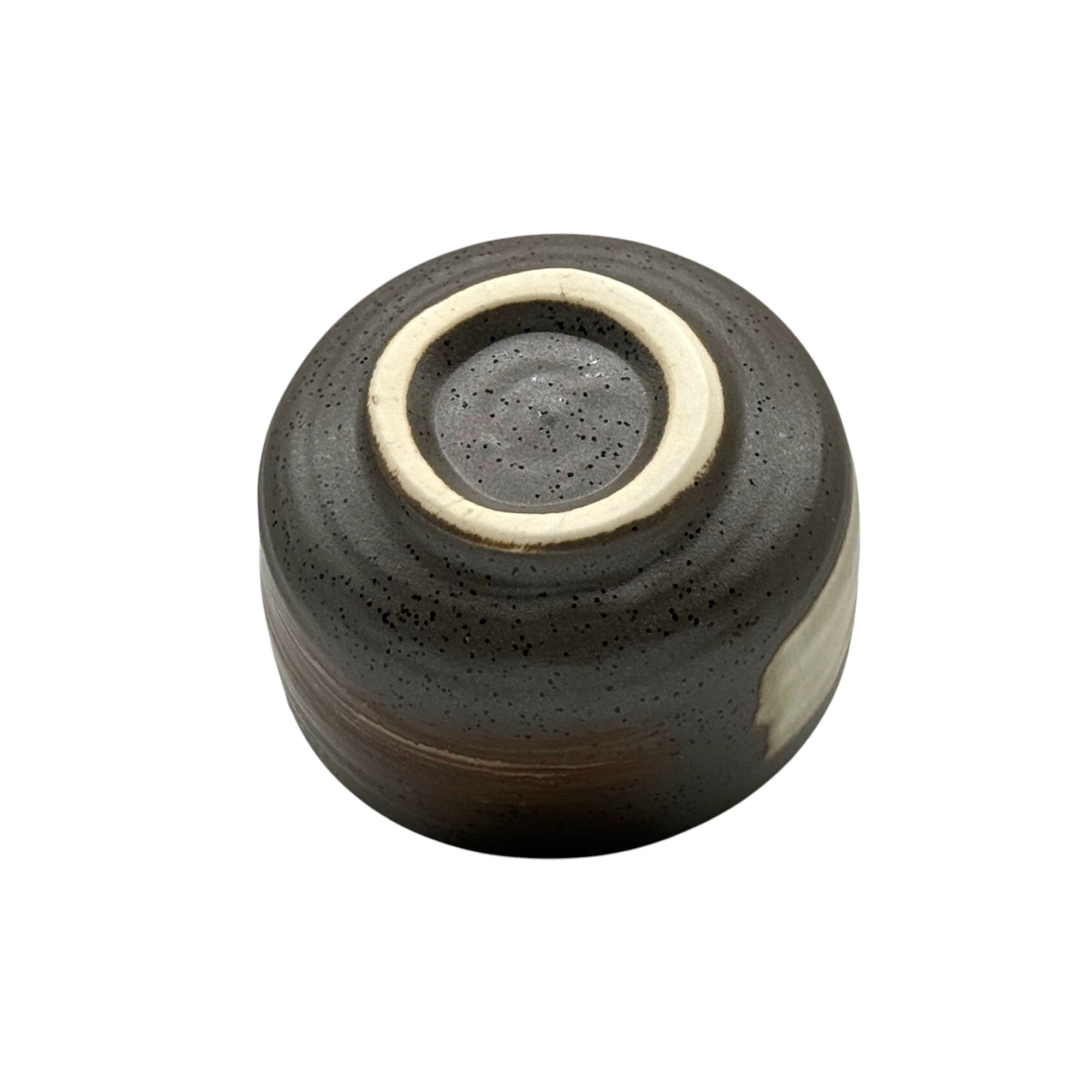 Shirohake Brown Mino-yaki Chawan - Japanese Matcha Bowl