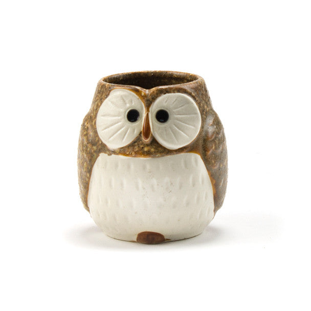 Japanese Stony Owl Brown Teacup