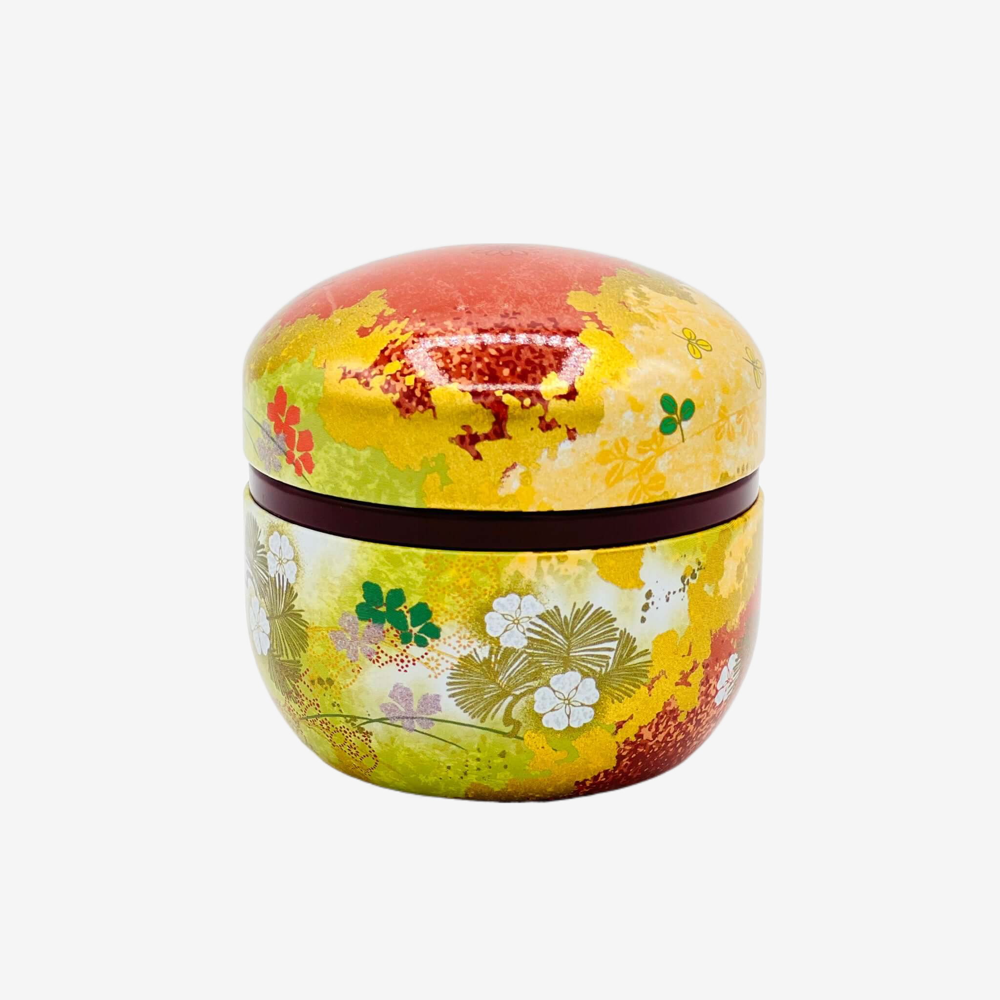 Natsu Flower Metal Tea Canister - Japanese Chazutsu Teaware Inoue Tea