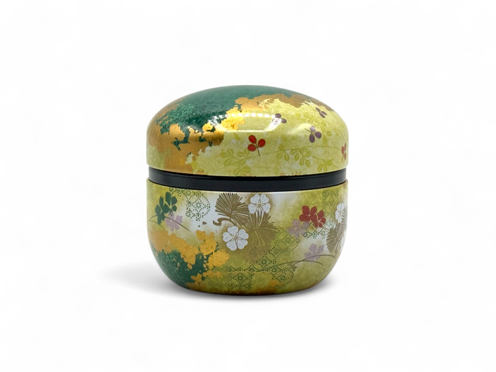 Spring Hana Blossom Metal Tea Canister - Japanese Chazutsu