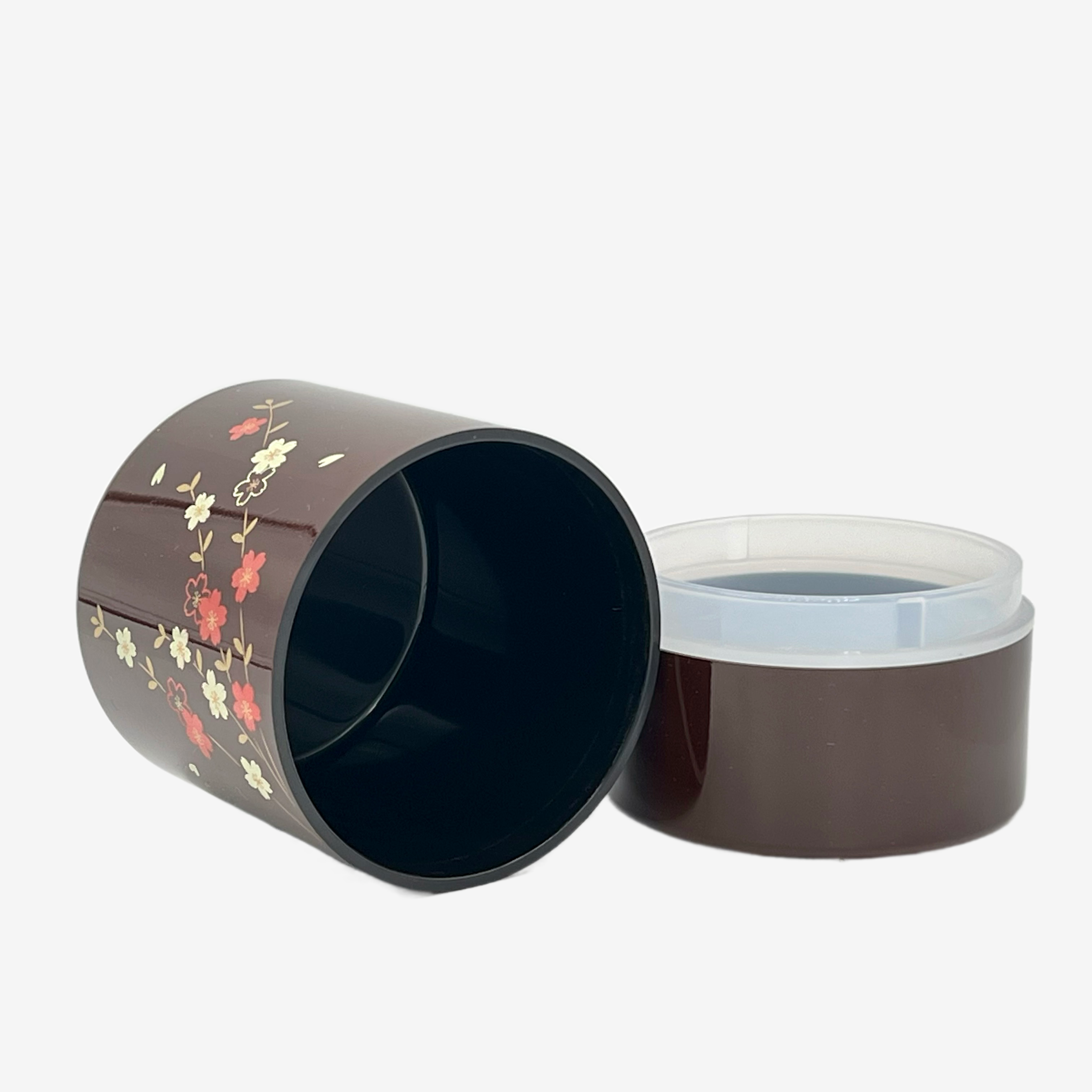 Tame Hana Red Lacquered Resin Tea Canister - Japanese Chazutsu Teaware Inoue Tea