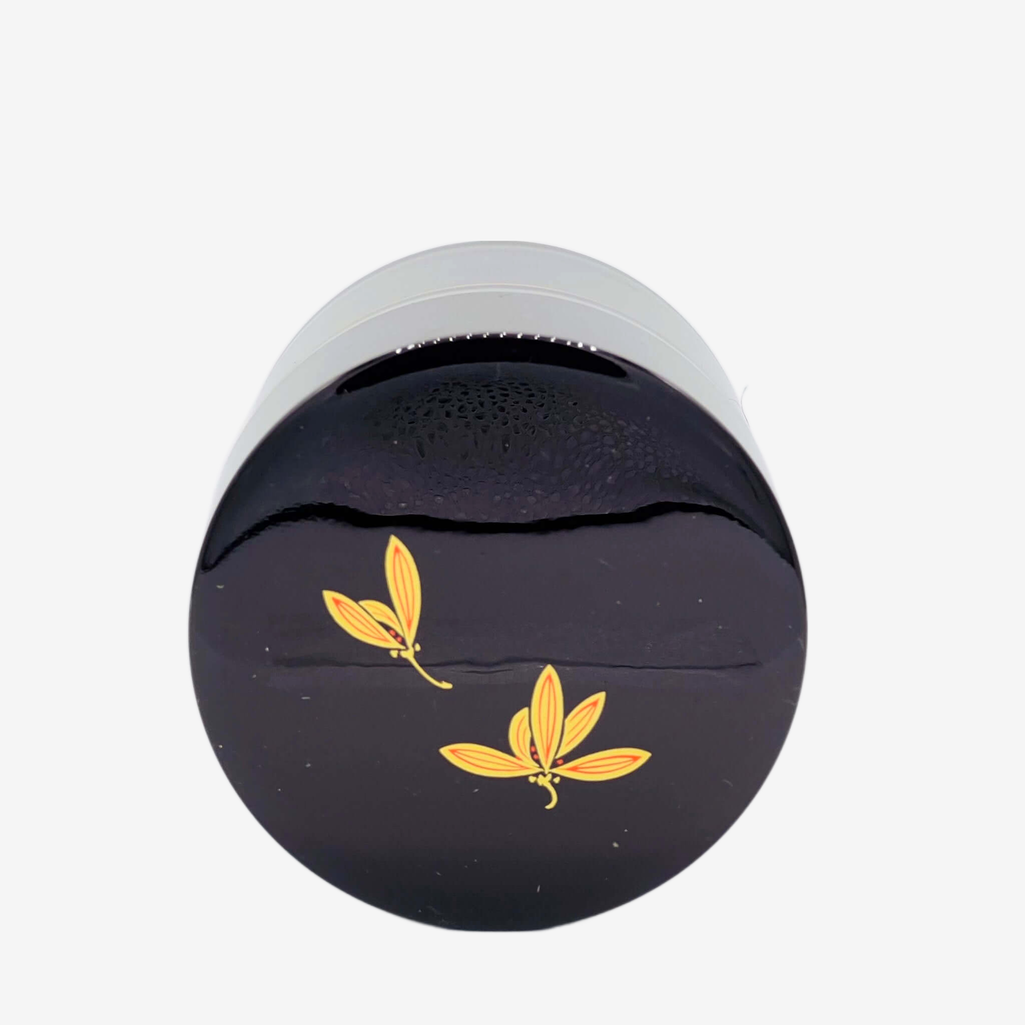 Tame Golden Leaf Brown Resin Lacquered Tea Canister - Japanese Chazutsu Teaware Inoue Tea