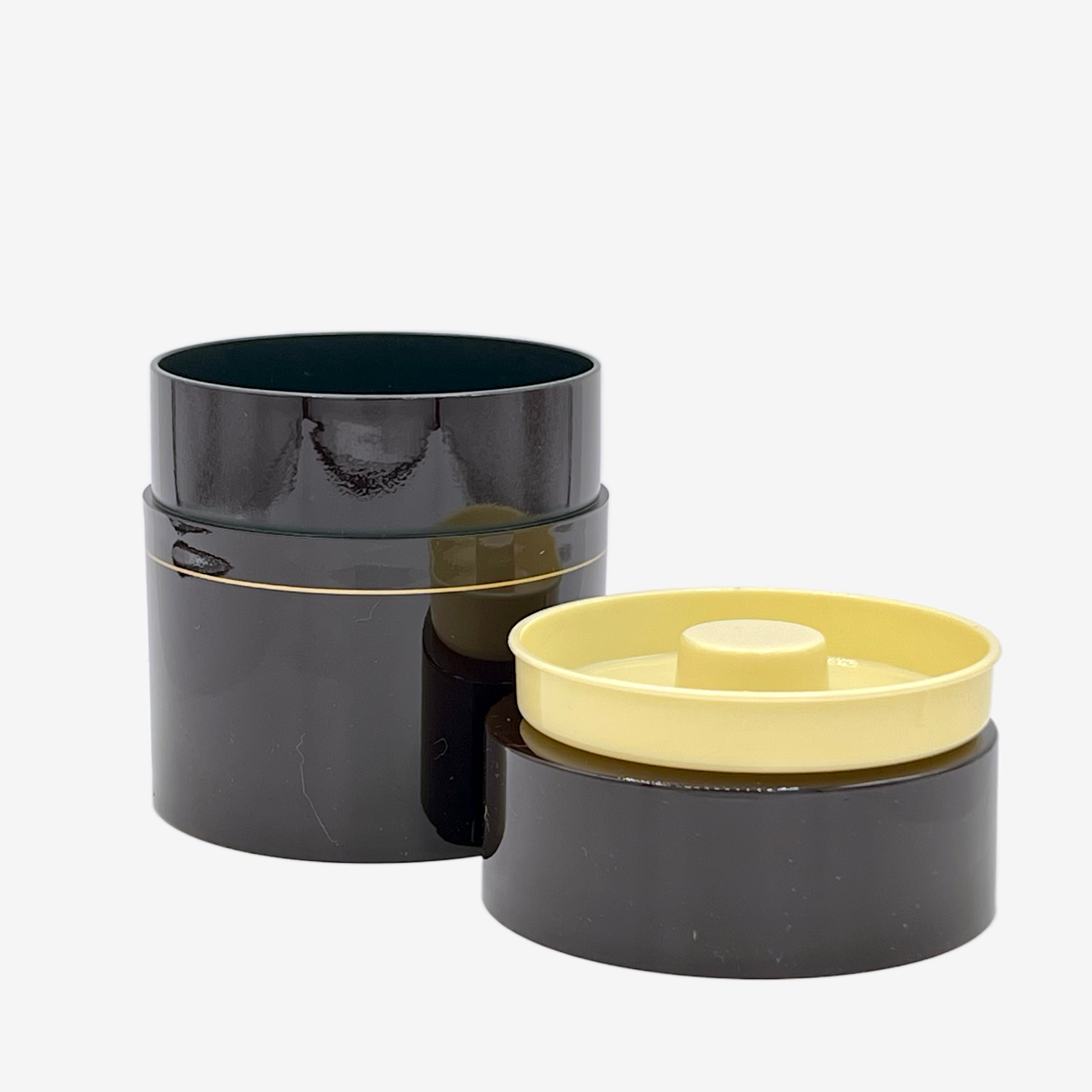 Tame Golden Leaf Brown Resin Lacquered Tea Canister - Japanese Chazutsu Teaware Inoue Tea