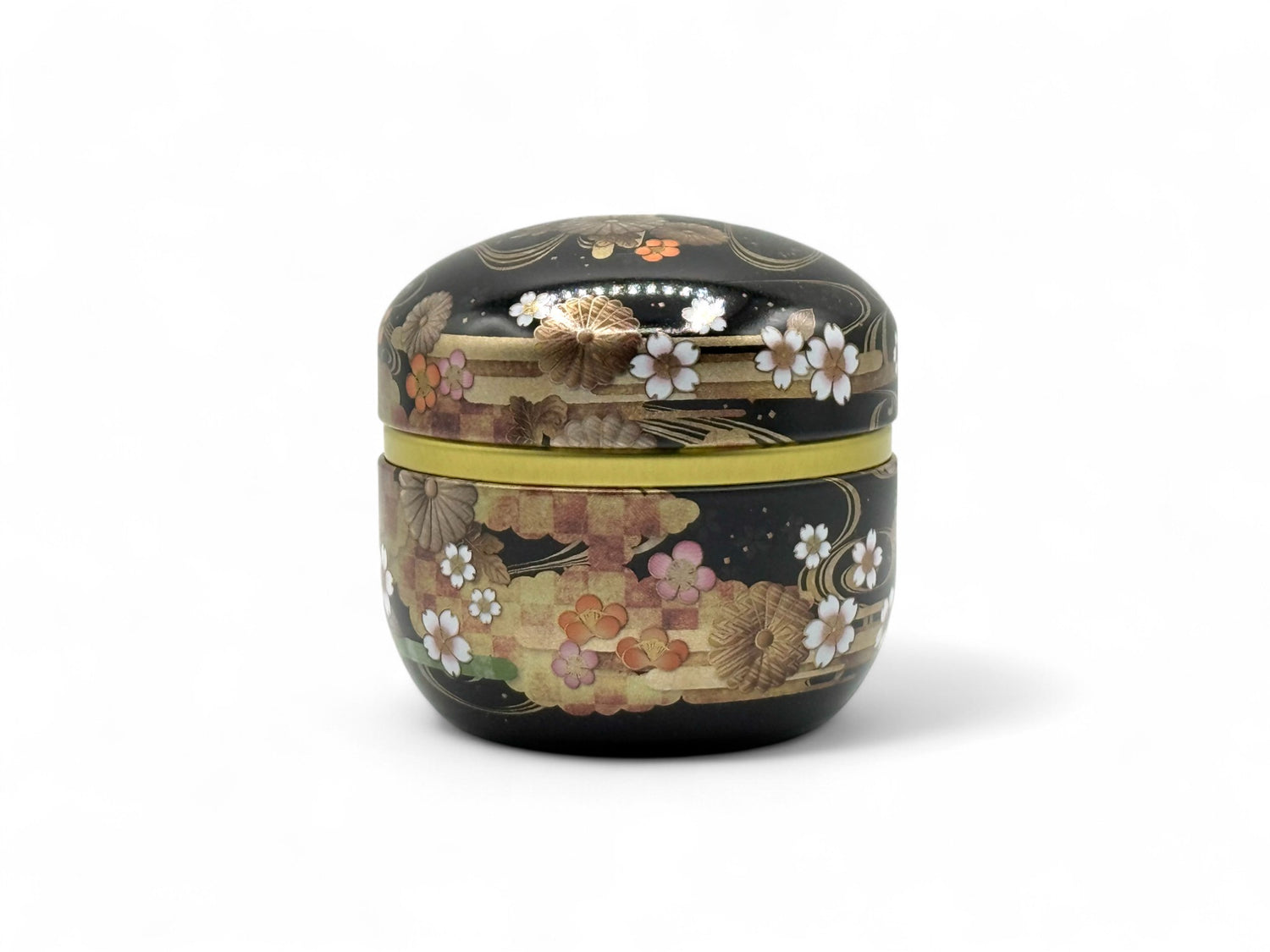 Matsuri Black Metal Tea Canister - Japanese Chazutsu