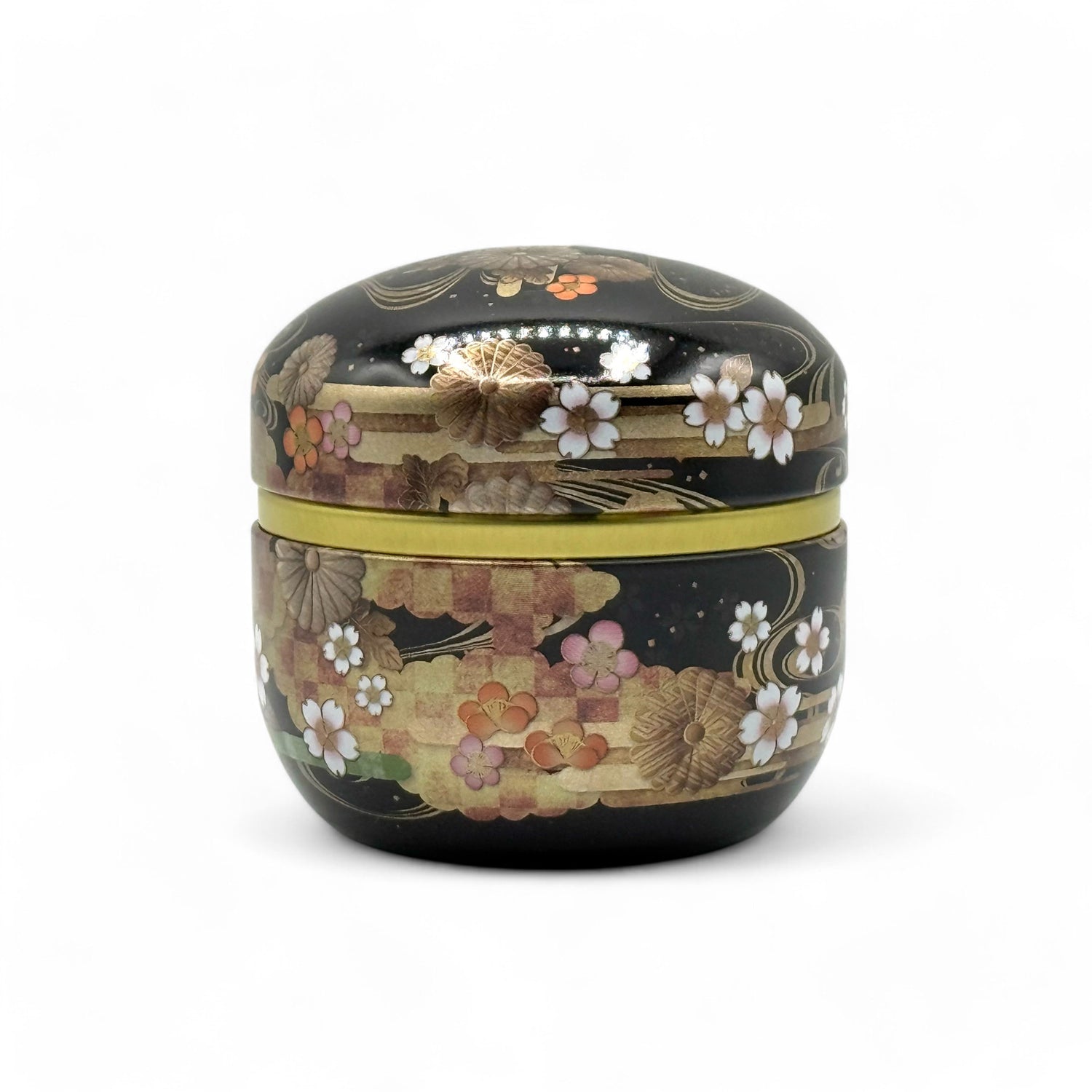Matsuri Black Metal Tea Canister - Japanese Chazutsu