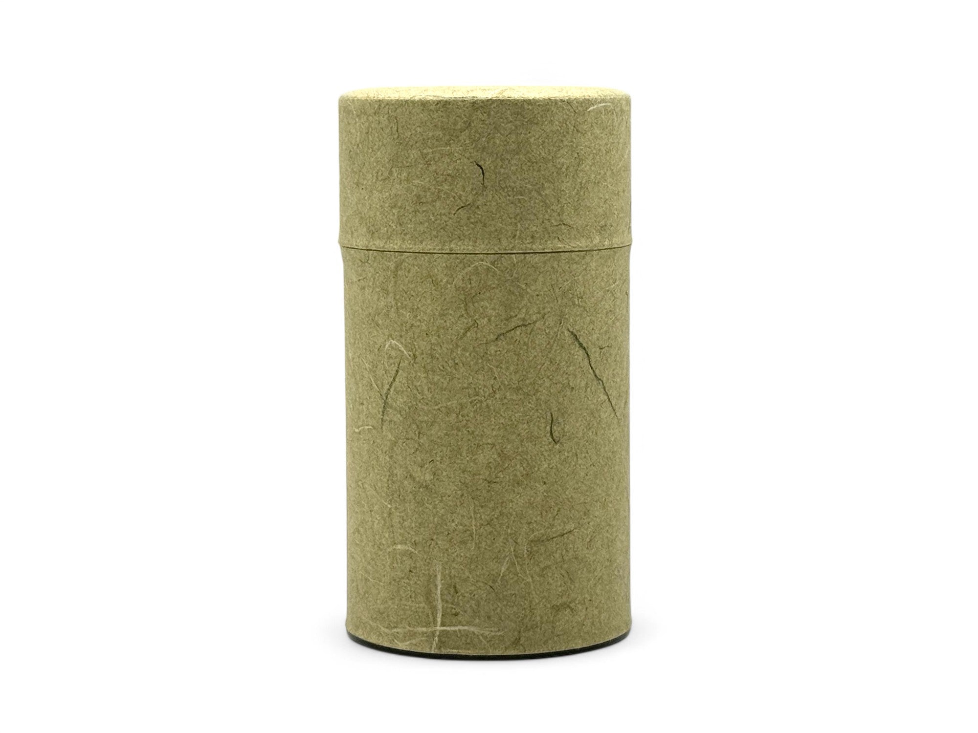 Mori Green Washi Paper Wrapped Tea Canister (L) - Japanese Chazutsu