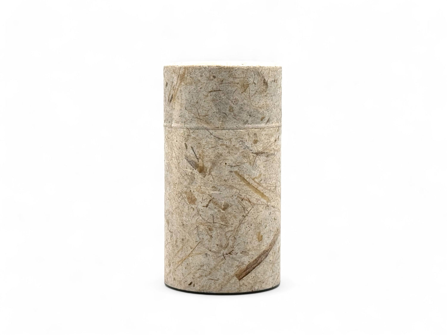 Ishi Stone Gray Washi Paper Wrapped Tea Canister (L) - Japanese Chazutsu
