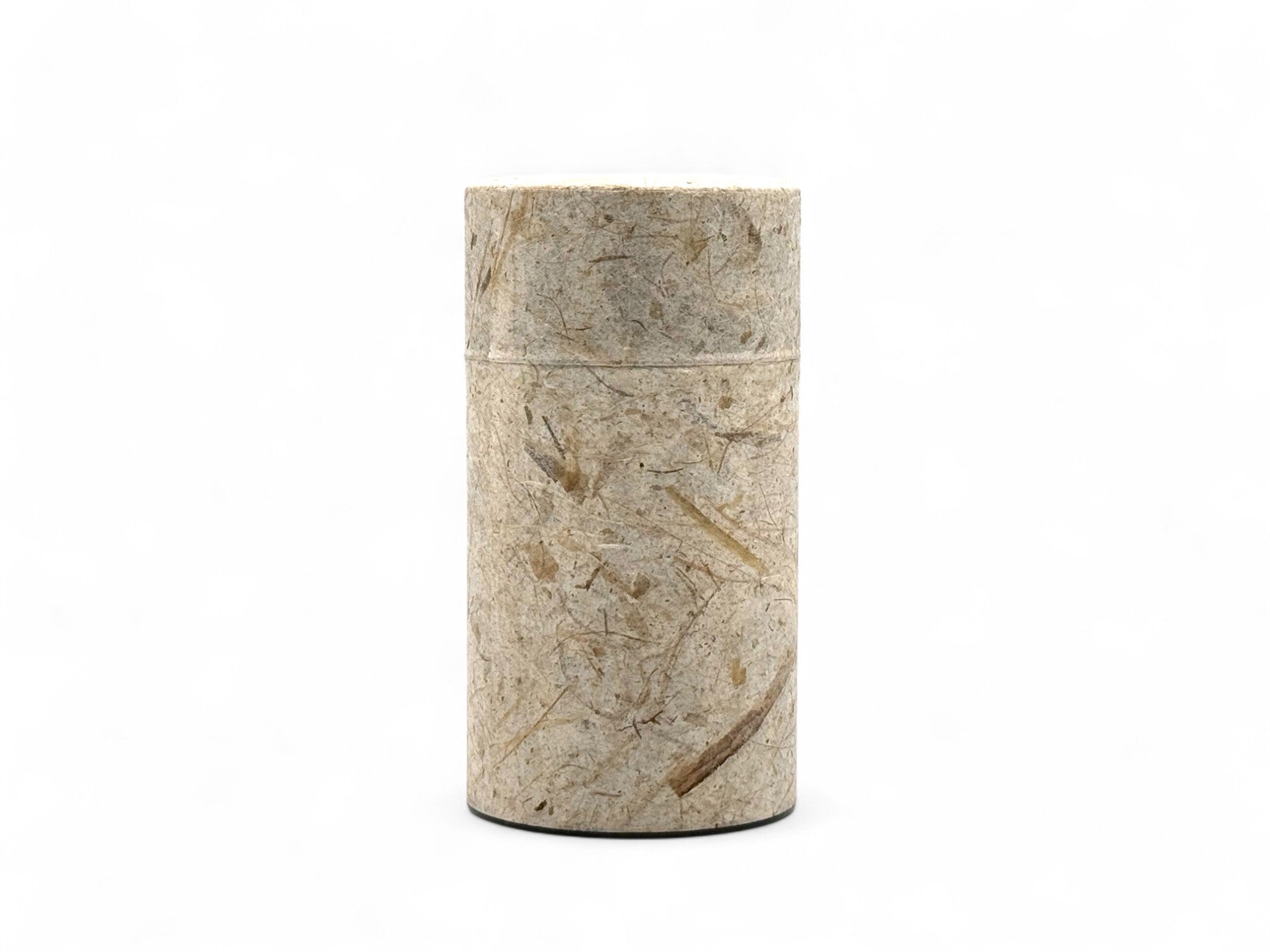 Ishi Stone Gray Washi Paper Wrapped Tea Canister (L) - Japanese Chazutsu