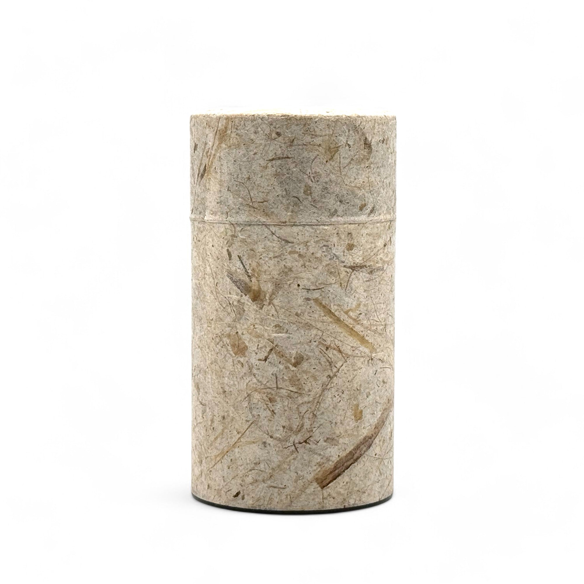 Ishi Stone Gray Washi Paper Wrapped Tea Canister (L) - Japanese Chazutsu