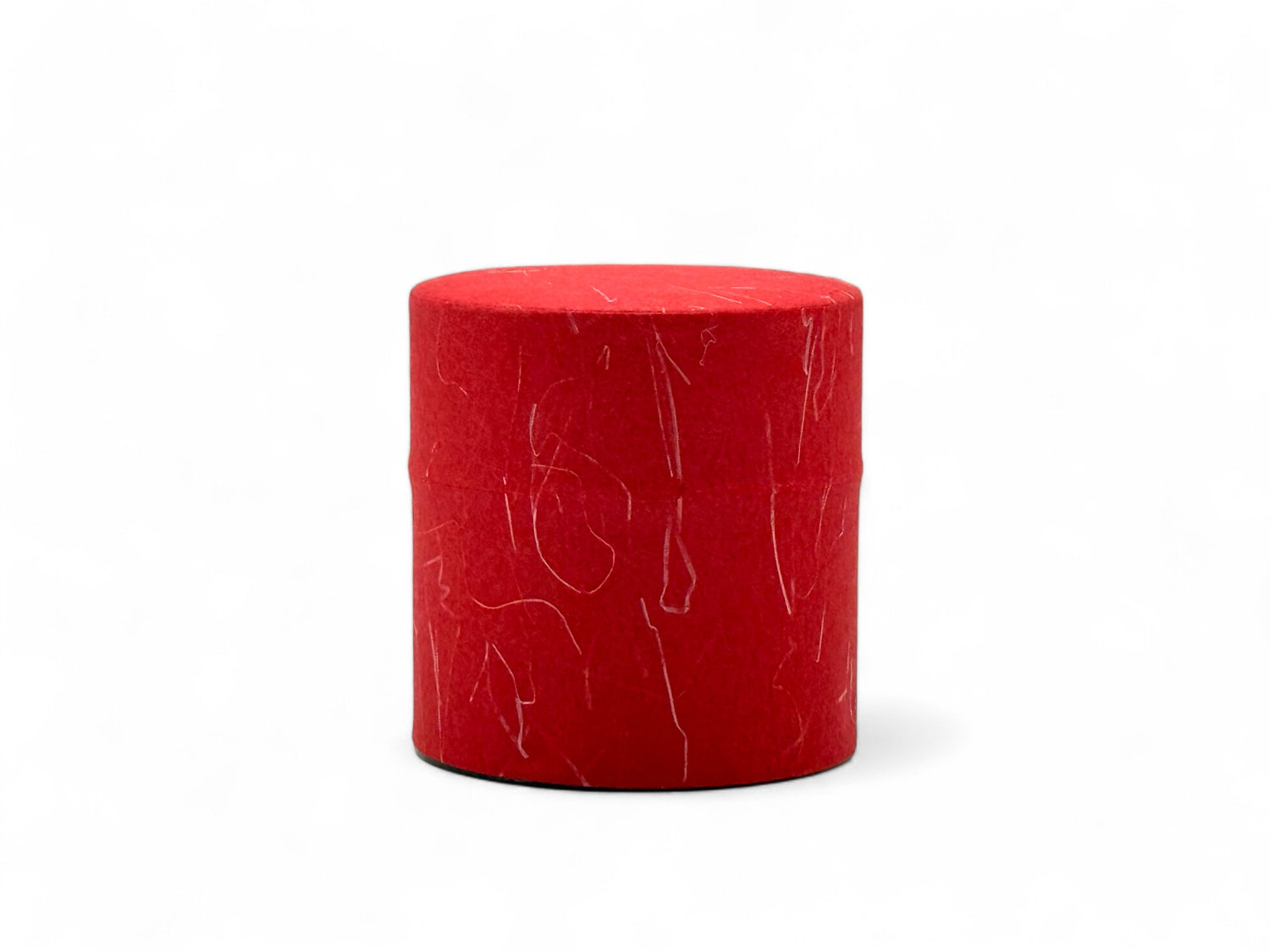Aka Red Washi Paper Wrapped Tea Canister (S) - Japanese Chazutsu