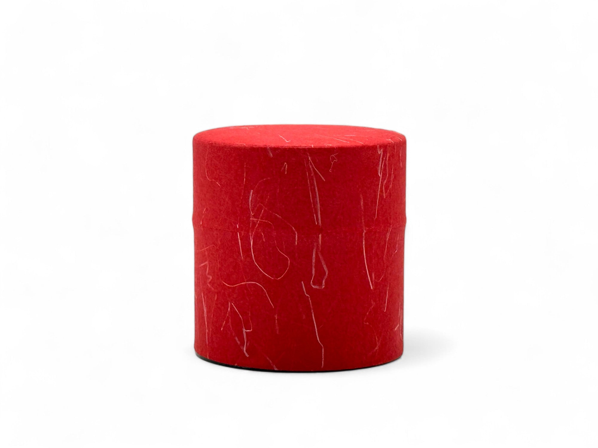 Aka Red Washi Paper Wrapped Tea Canister (S) - Japanese Chazutsu