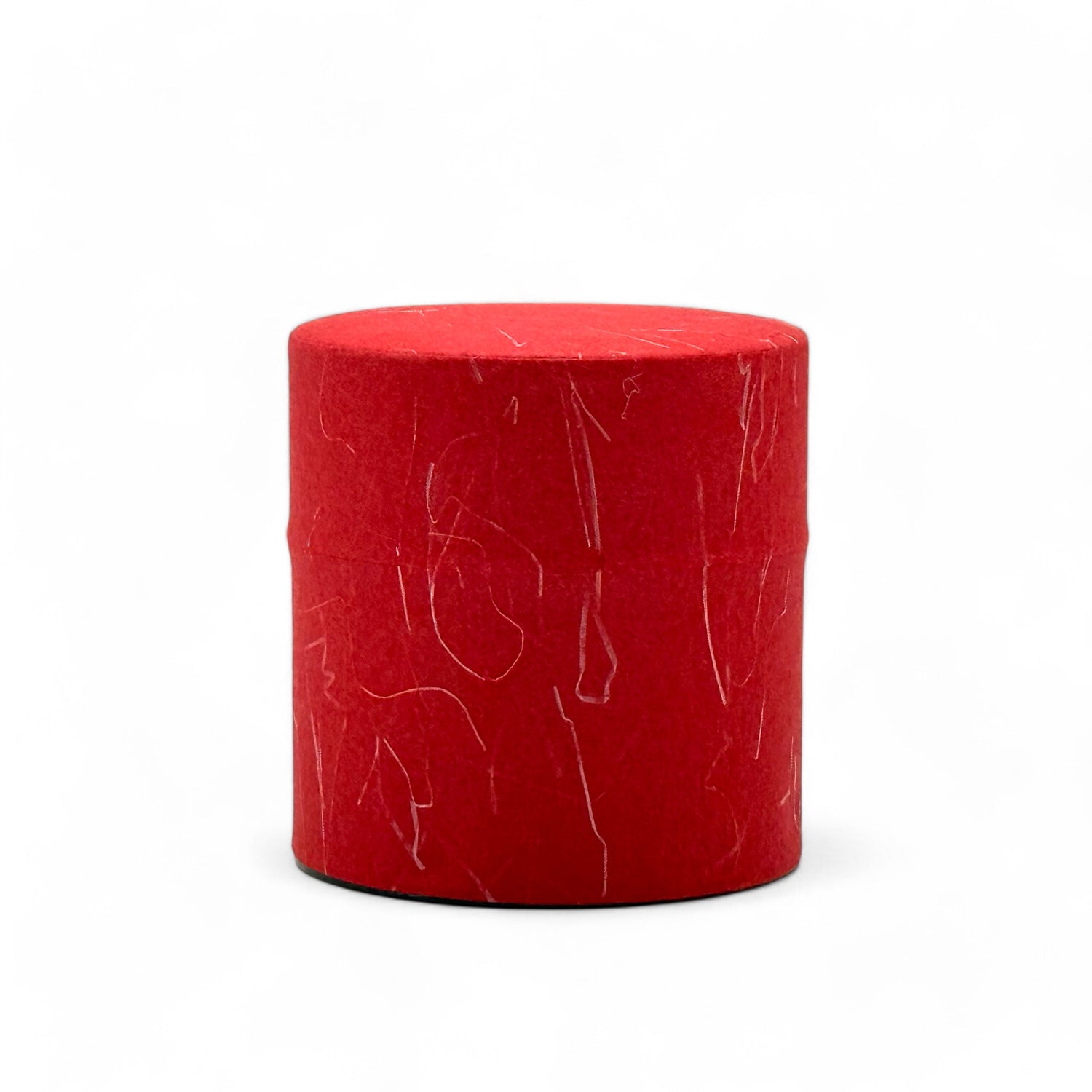 Aka Red Washi Paper Wrapped Tea Canister (S) - Japanese Chazutsu
