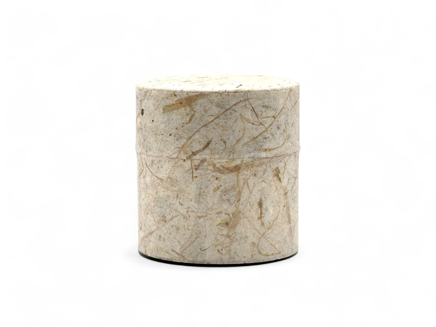 Ishi Stone Gray Washi Paper Wrapped Tea Canister (S) - Japanese Chazutsu