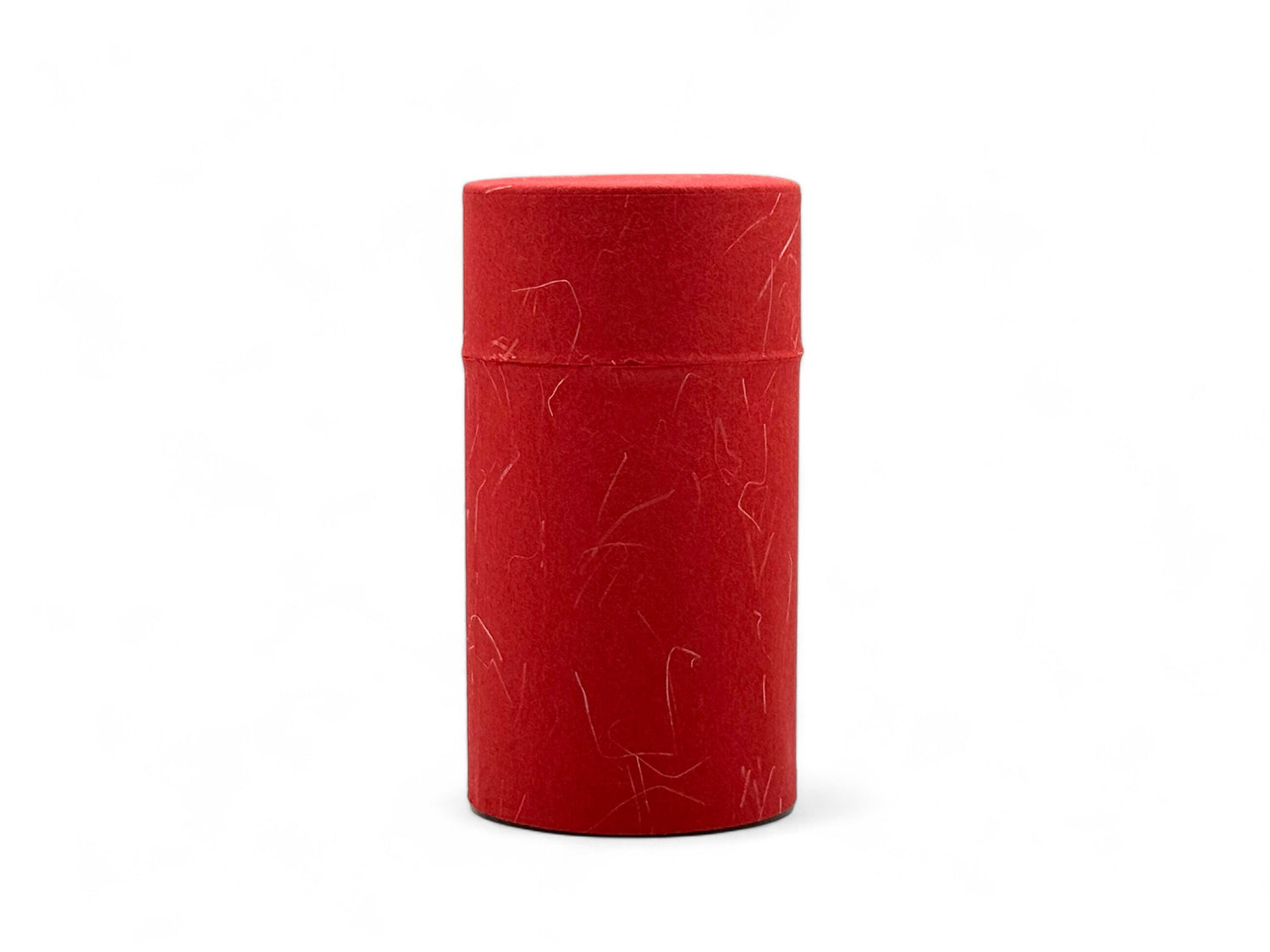 Aka Red Washi Paper Wrapped Tea Canister (L) - Japanese Chazutsu