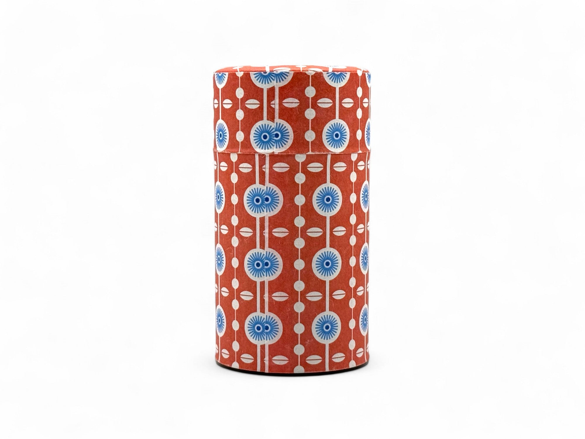 Kururi Red Washi Paper Wrapped Tea Canister (L) - Japanese Chazutsu