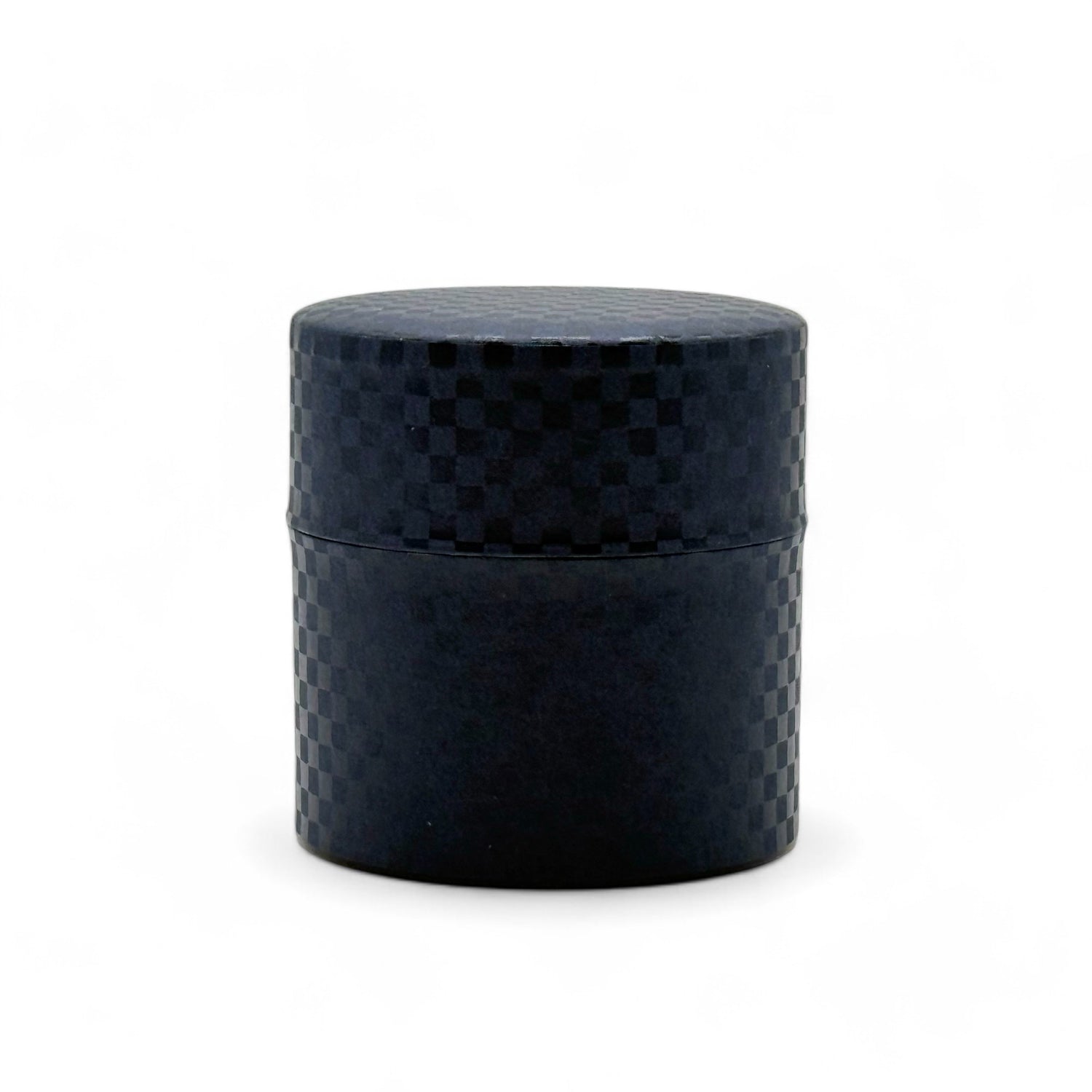 Ichimatsu Checkered Blue Washi Paper Wrapped Tea Canister (S) - Japanese Chazutsu