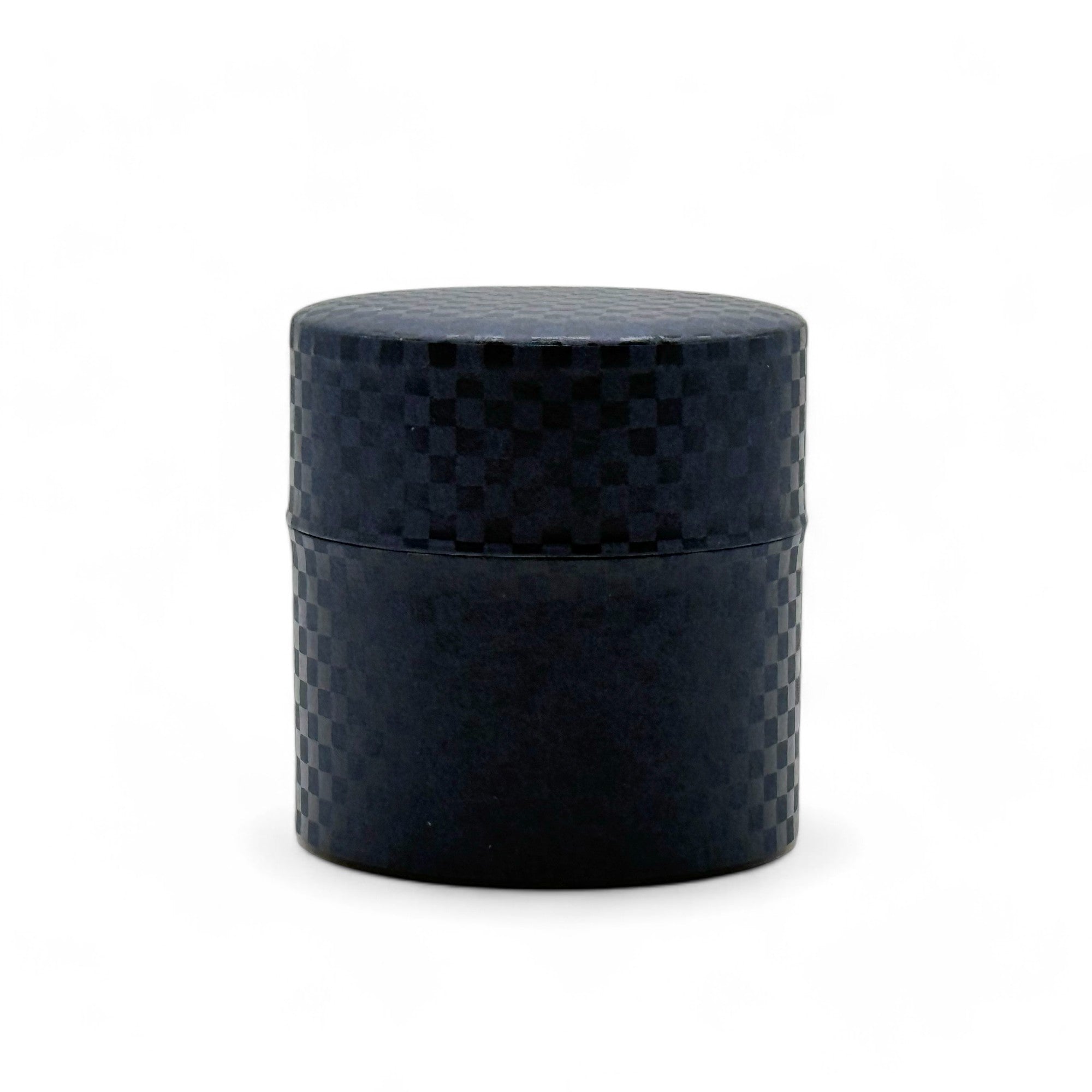 Ichimatsu Checkered Blue Washi Paper Wrapped Tea Canister (S) - Japanese Chazutsu