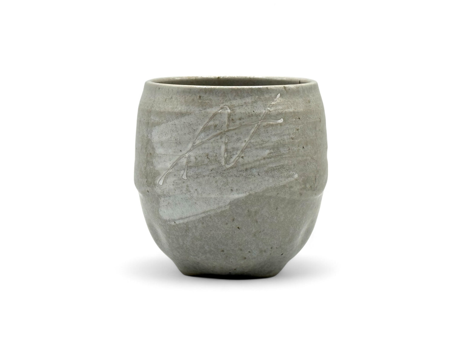 Ishin Mountain Gray Mino-yaki Yunomi - Japanese Teacup
