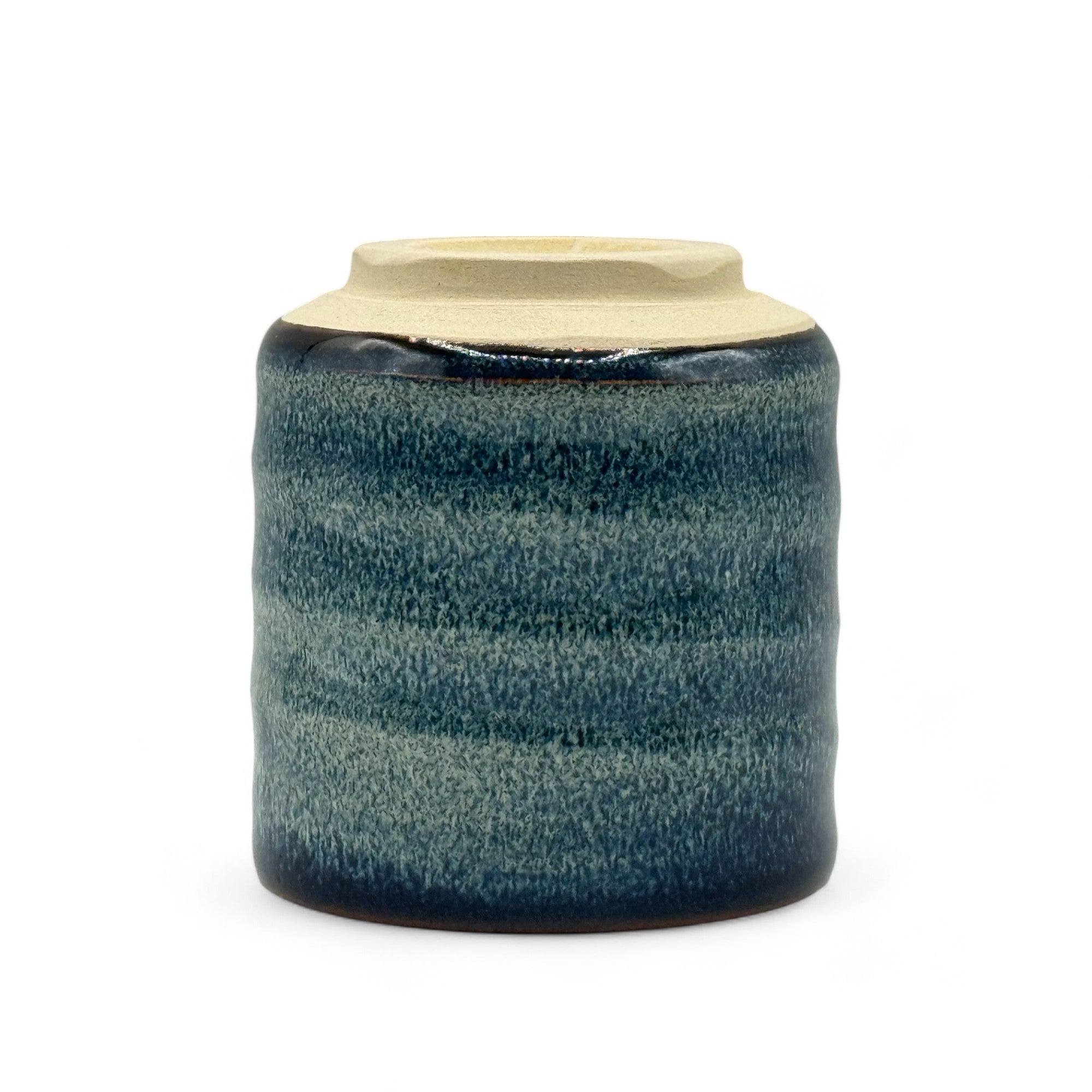 Namako Coral Blue Mino-yaki Yunomi - Japanese Teacup