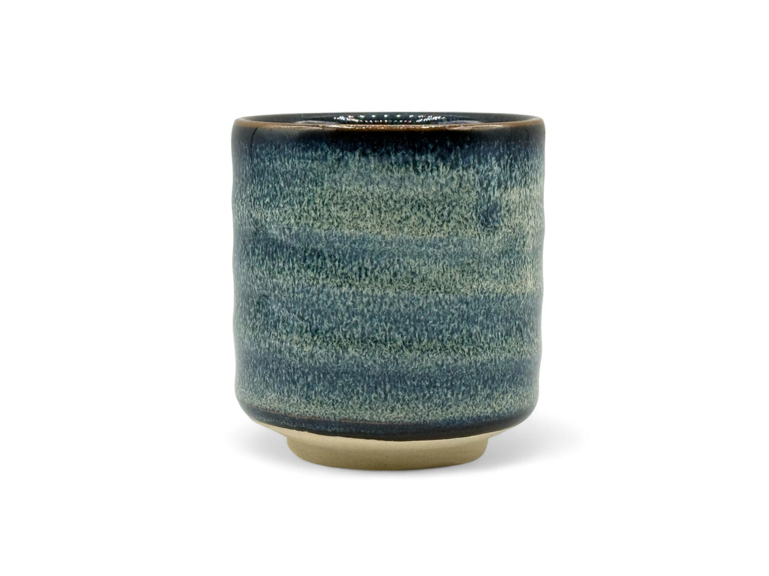 Namako Coral Blue Mino-yaki Yunomi - Japanese Teacup
