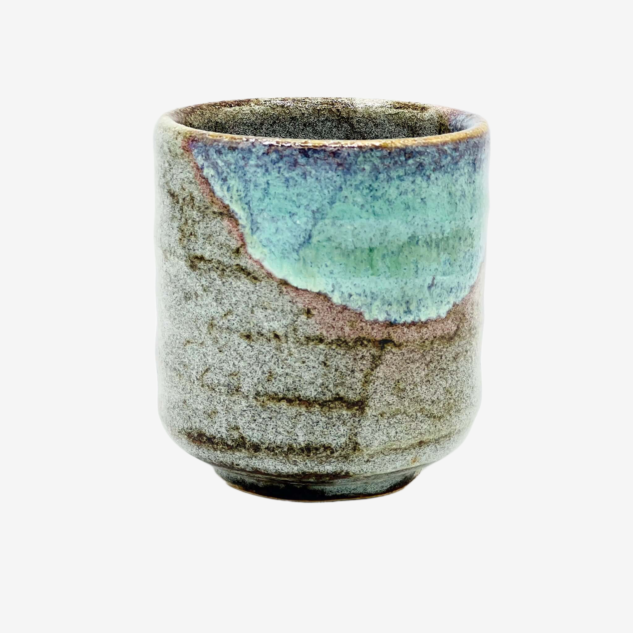 Aoshino Mountain Green Yunomi - Japanese Teacup Teaware Inoue Tea