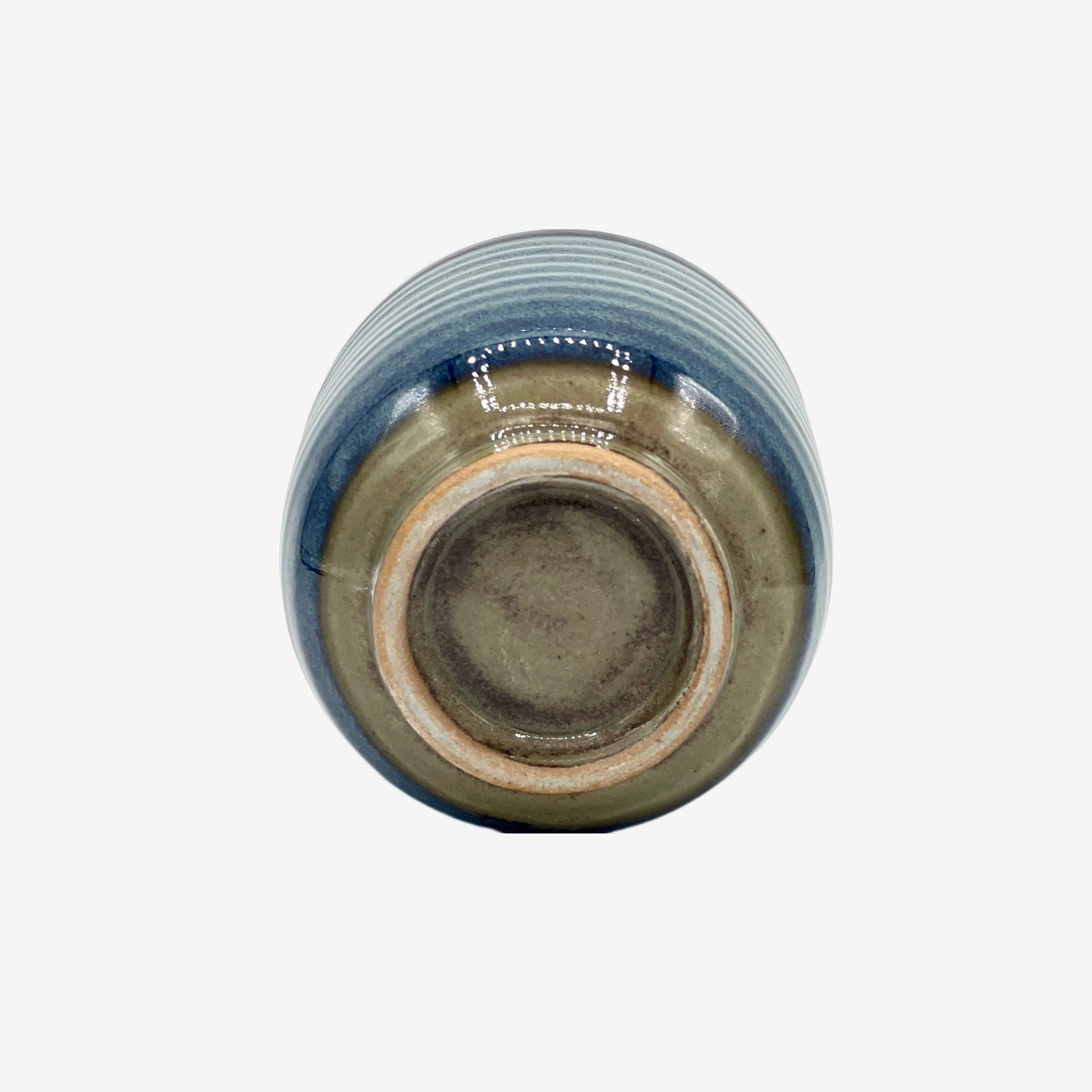 Ash Oribe Blue Yunomi - Japanese Teacup Teaware Inoue Tea