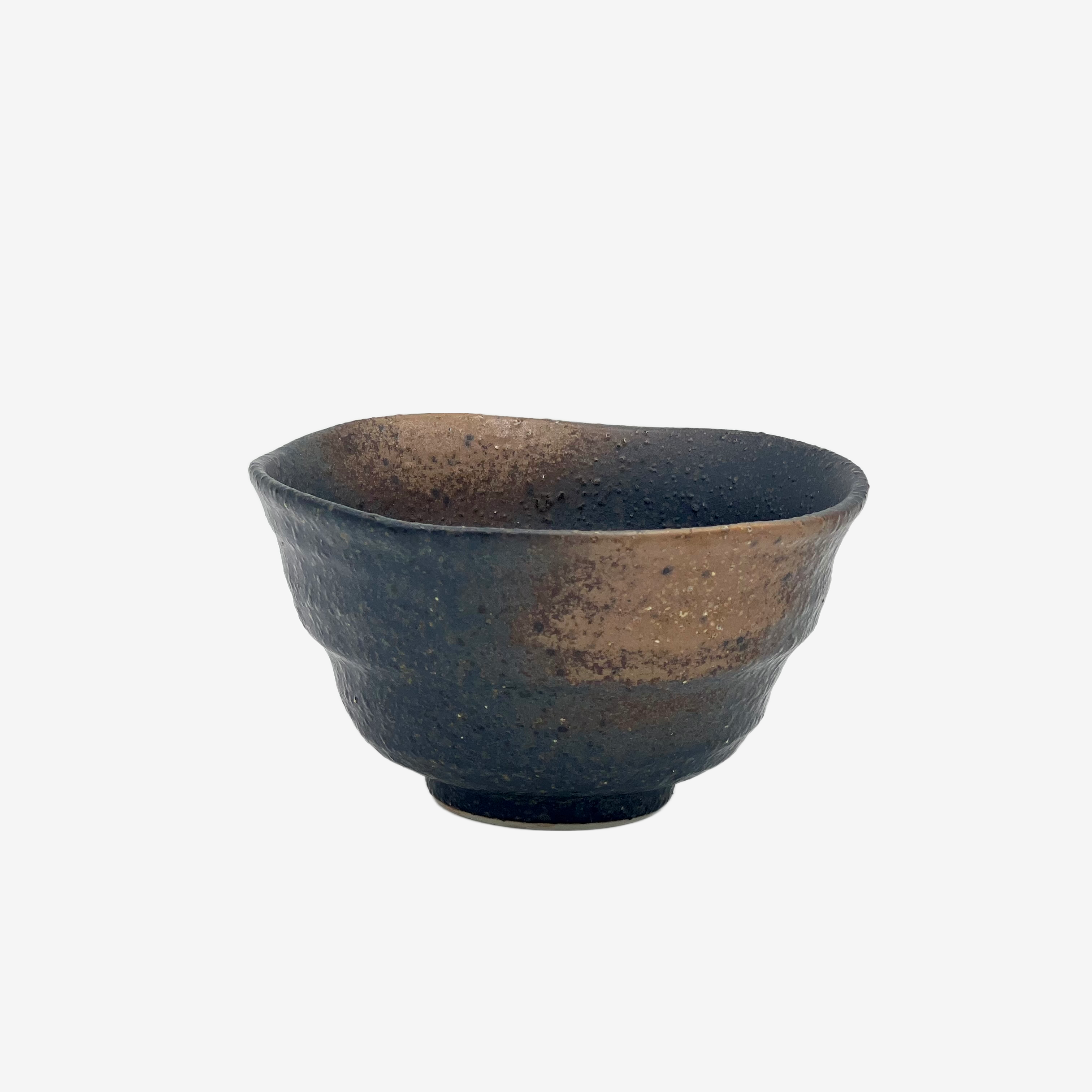 Bizen Black Rokubei Sencha Yunomi - Japanese Teacup Teaware Inoue Tea
