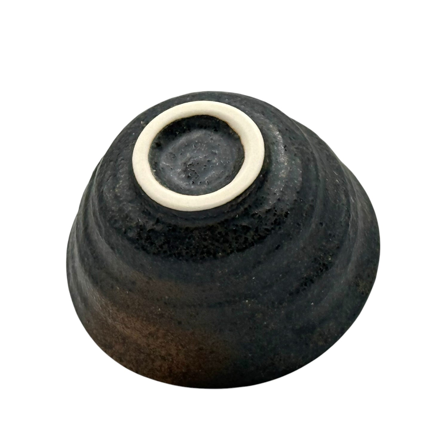 Rokubei Black Bizen-yaki Yunomi - Japanese Sencha Teacup