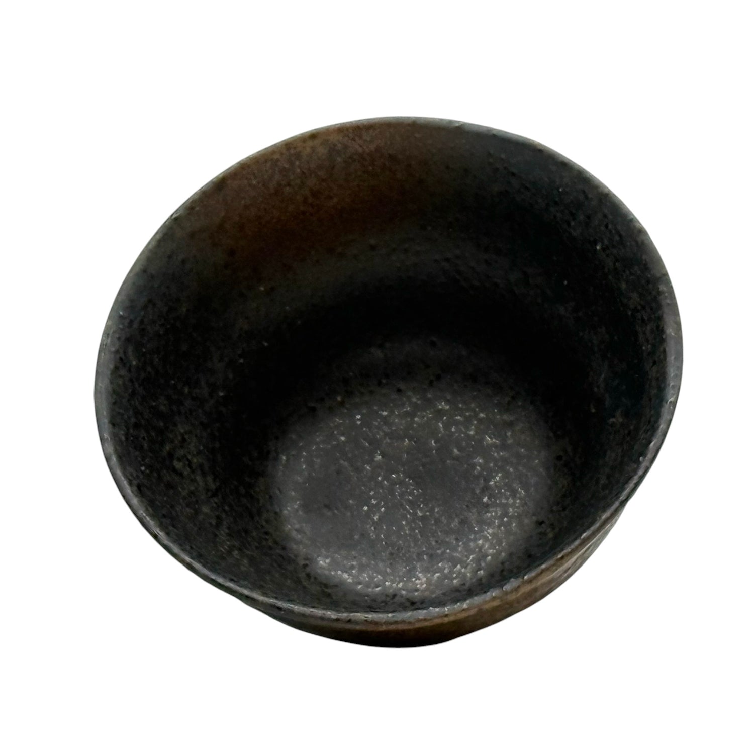 Rokubei Black Bizen-yaki Yunomi - Japanese Sencha Teacup