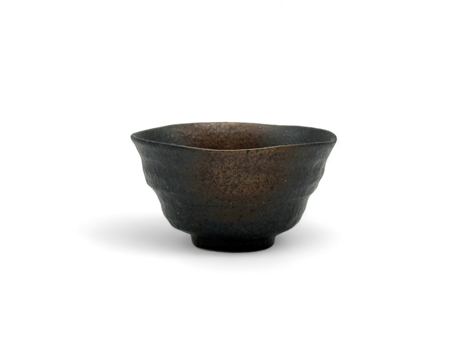 Rokubei Black Bizen-yaki Yunomi - Japanese Sencha Teacup