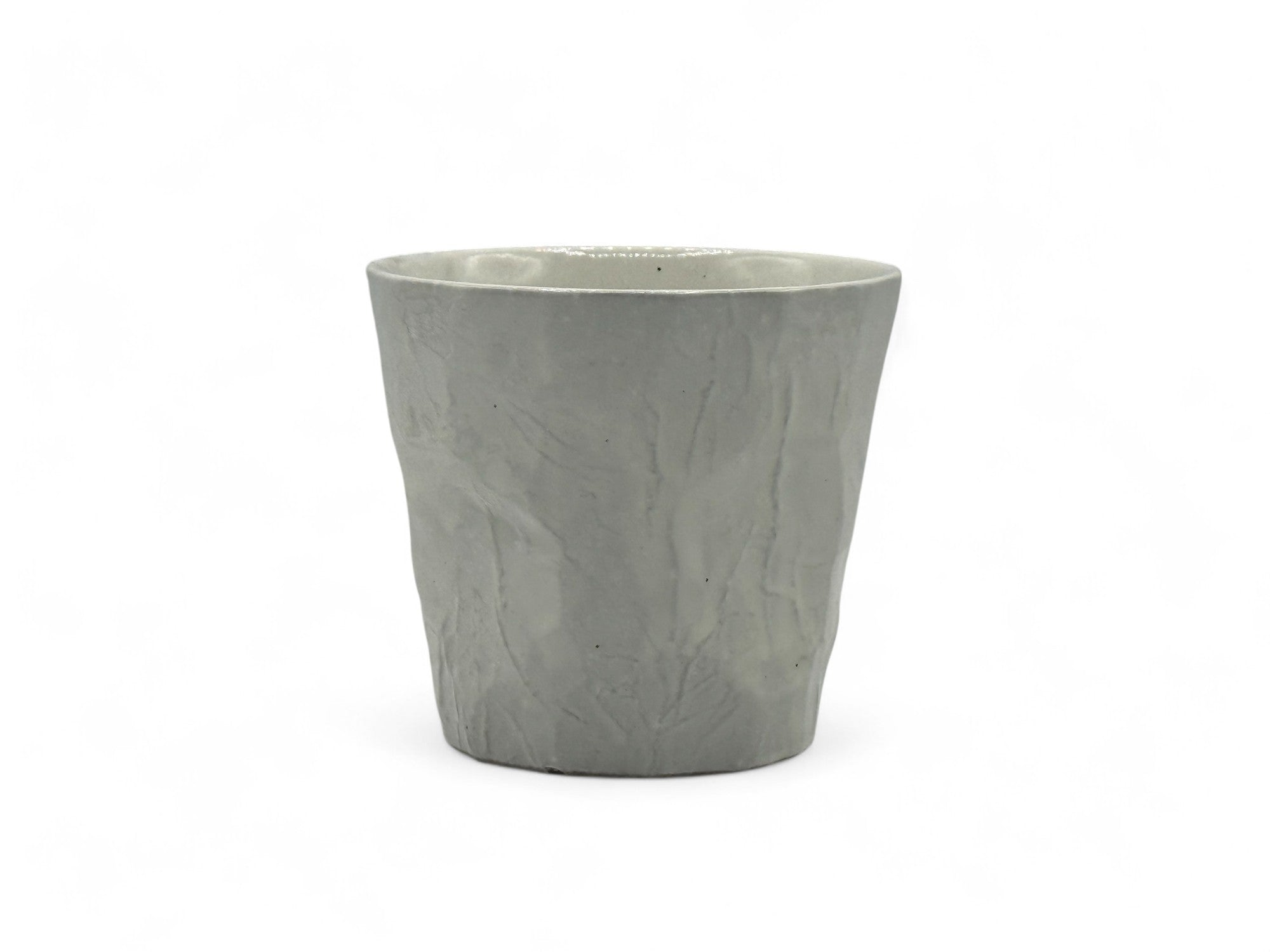 Kohiki Rock White Mino-yaki Yunomi - Japanese Teacup