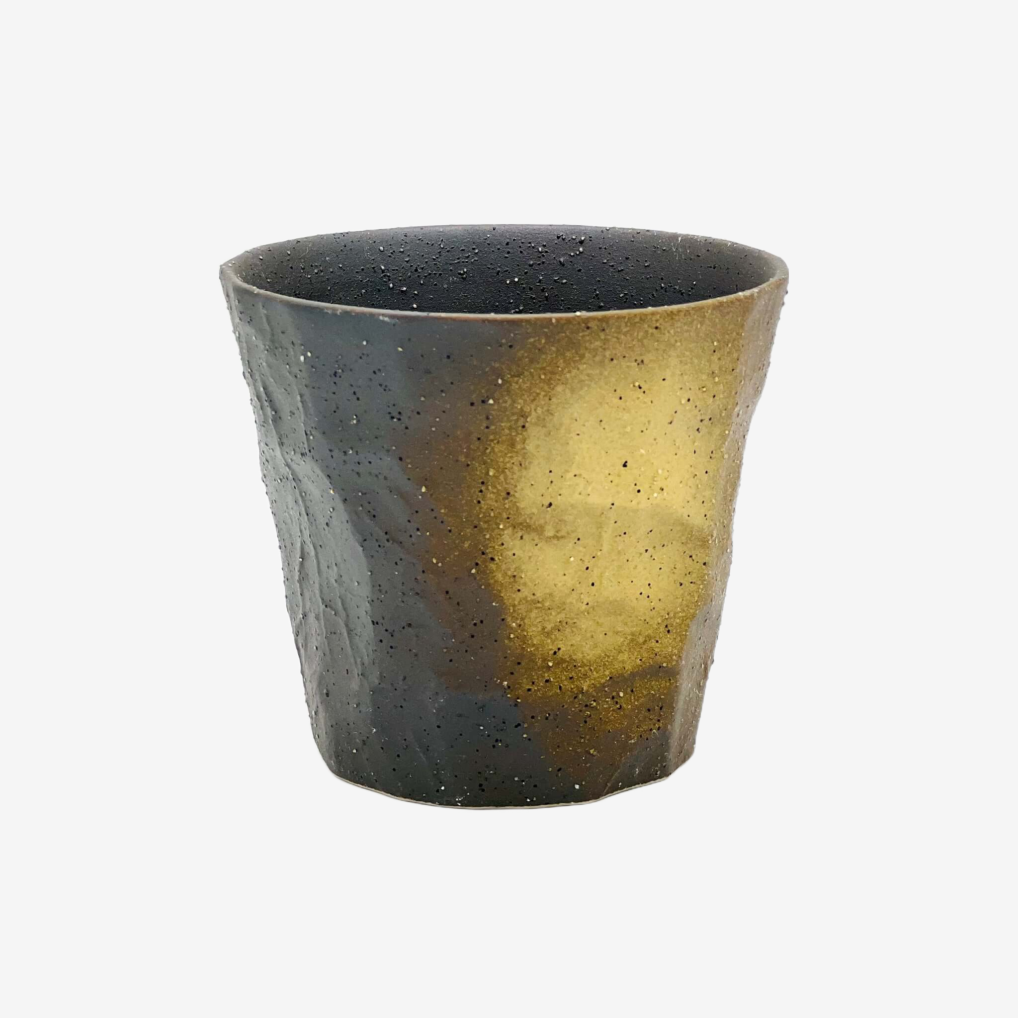 Udei Rock Brown Yunomi - Japanese Teacup Teaware Inoue Tea