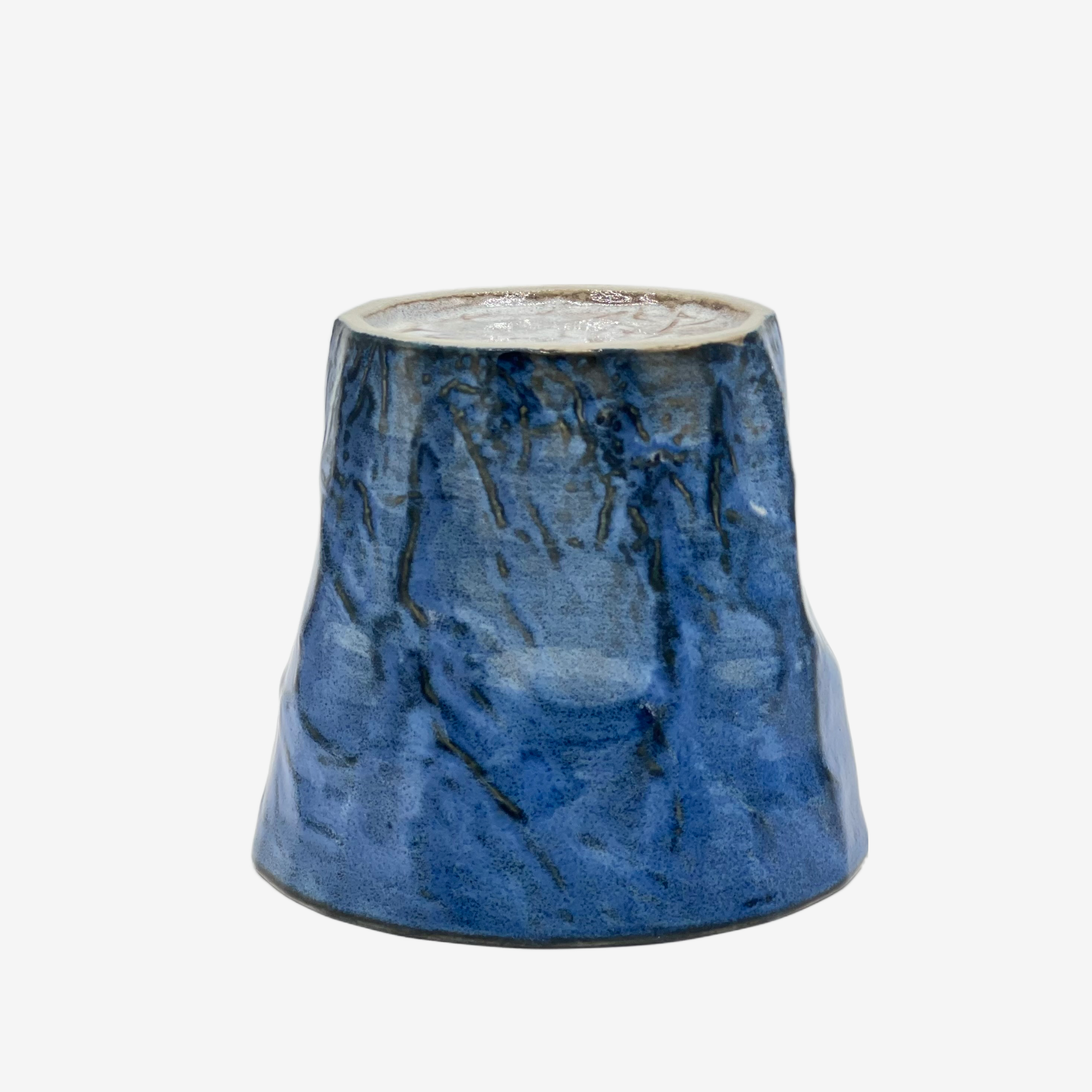 Gosu Rock Blue Yunomi - Japanese Teacup Teaware Inoue Tea