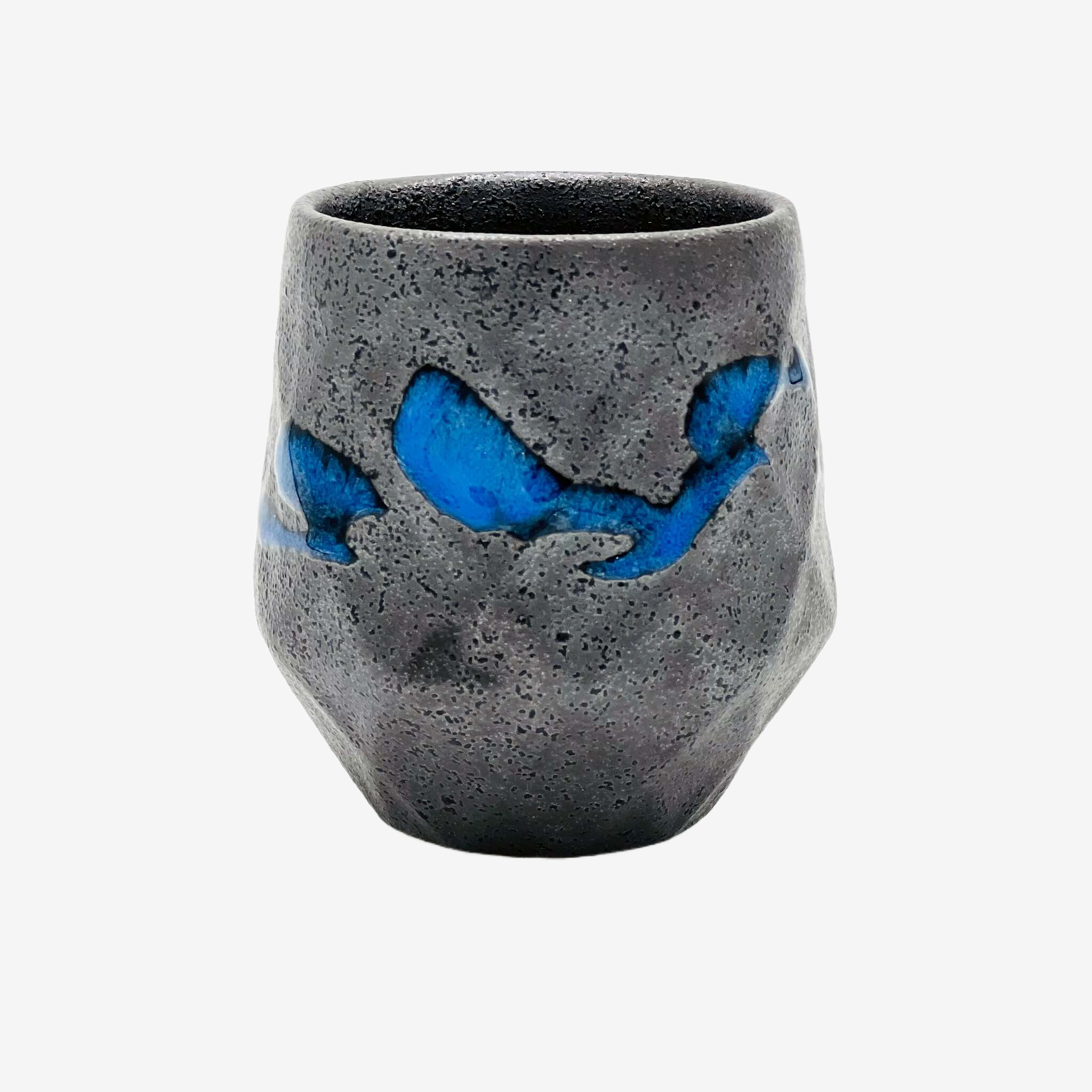 Kurobuki Ryusui Gray Blue Teacup Teaware Inoue Tea