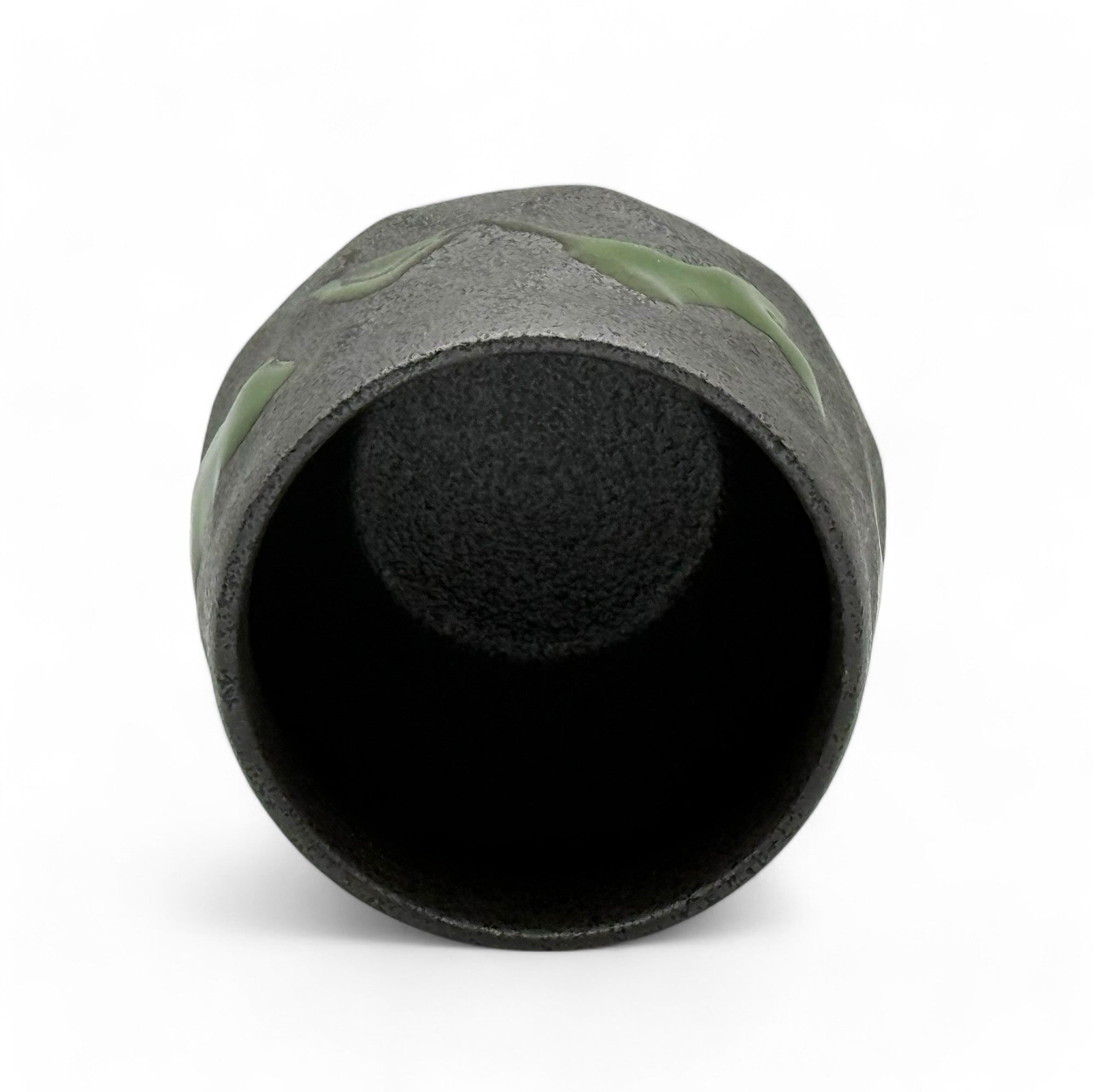 Kurobuki Ryusui Grey Green Mino-yaki Yunomi - Japanese Teacup