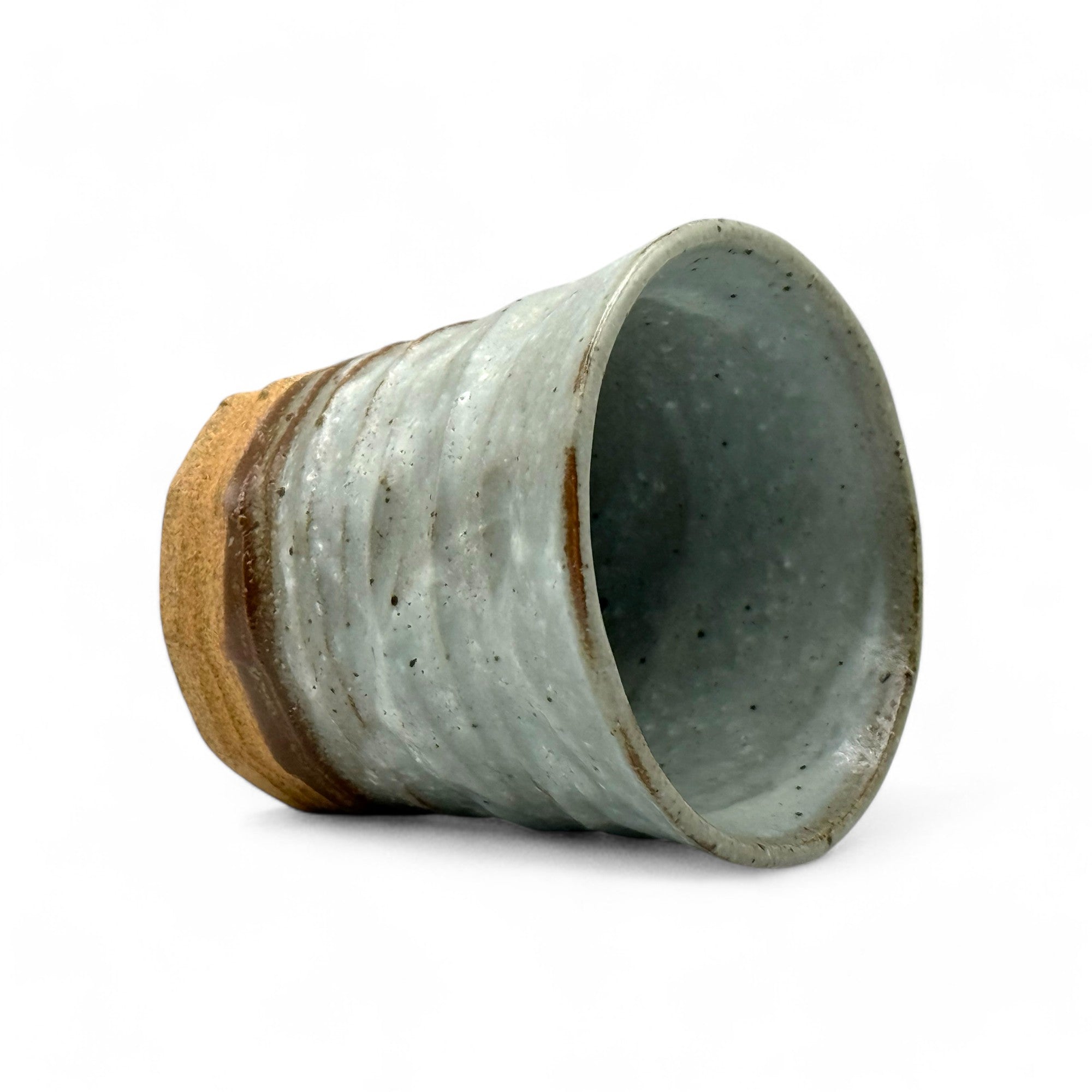 Kohiki Shiro Gray Mino-yaki Yunomi - Japanese Teacup