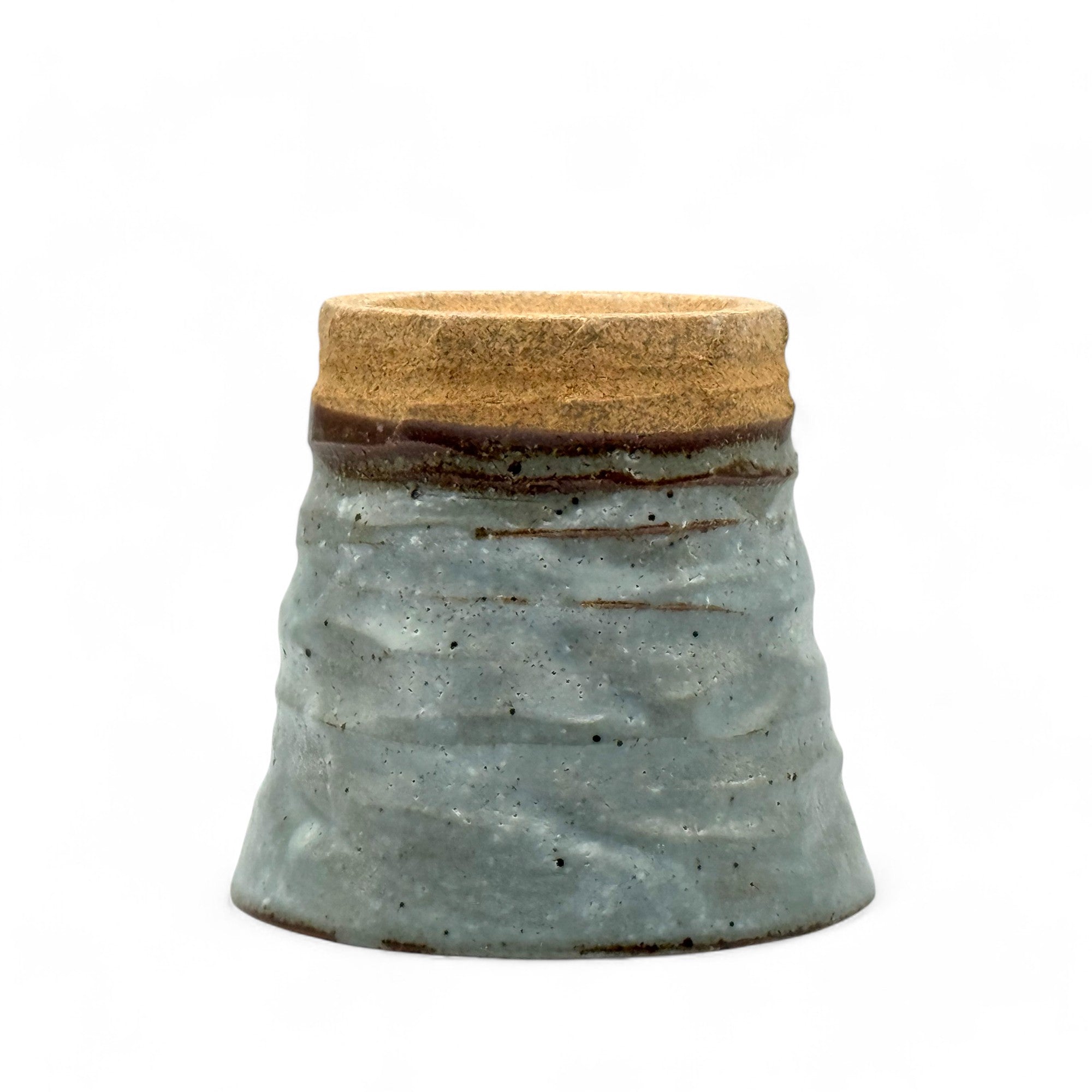 Kohiki Shiro Gray Mino-yaki Yunomi - Japanese Teacup