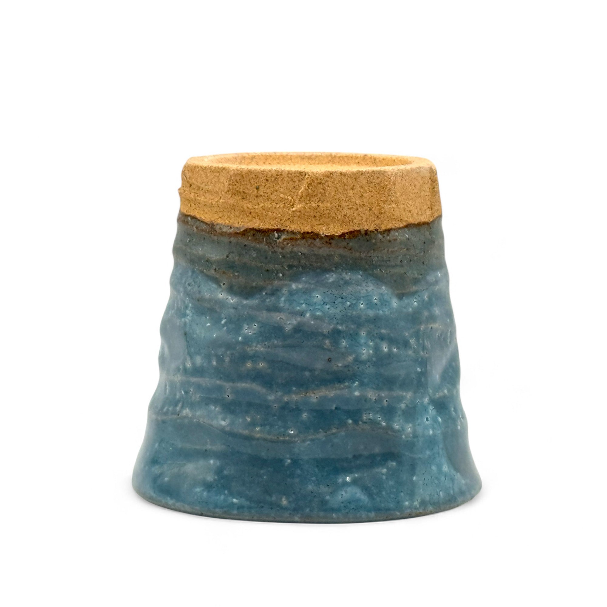 Kohiki Aoko Blue Mino-yaki Yunomi - Japanese Teacup