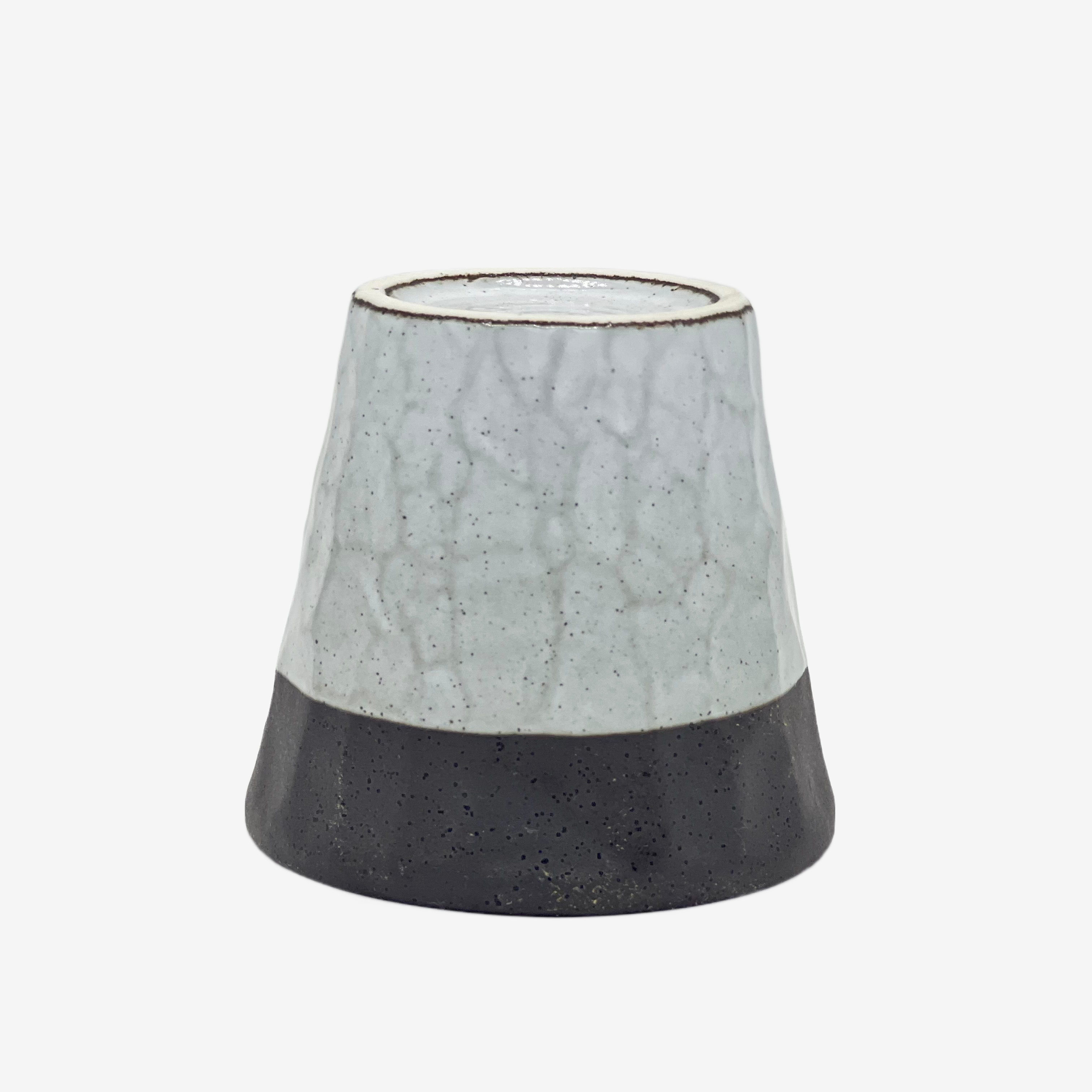 Nuriwake Gray Yunomi - Japanese Teacup Teaware Inoue Tea