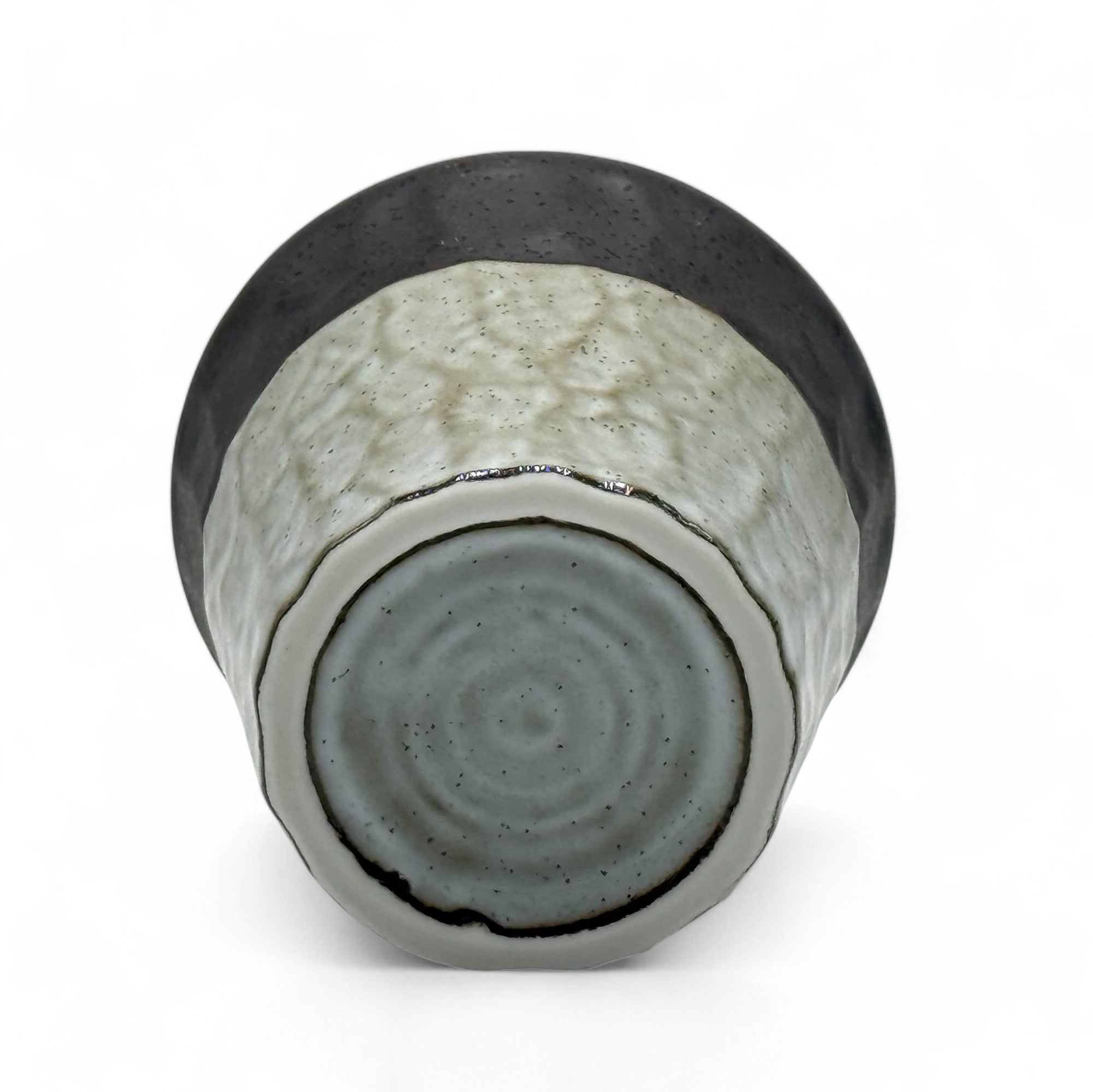Nuriwake Gray Mino-yaki Yunomi - Japanese Teacup