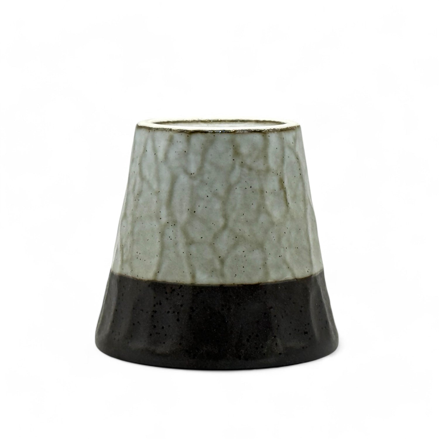 Nuriwake Gray Mino-yaki Yunomi - Japanese Teacup