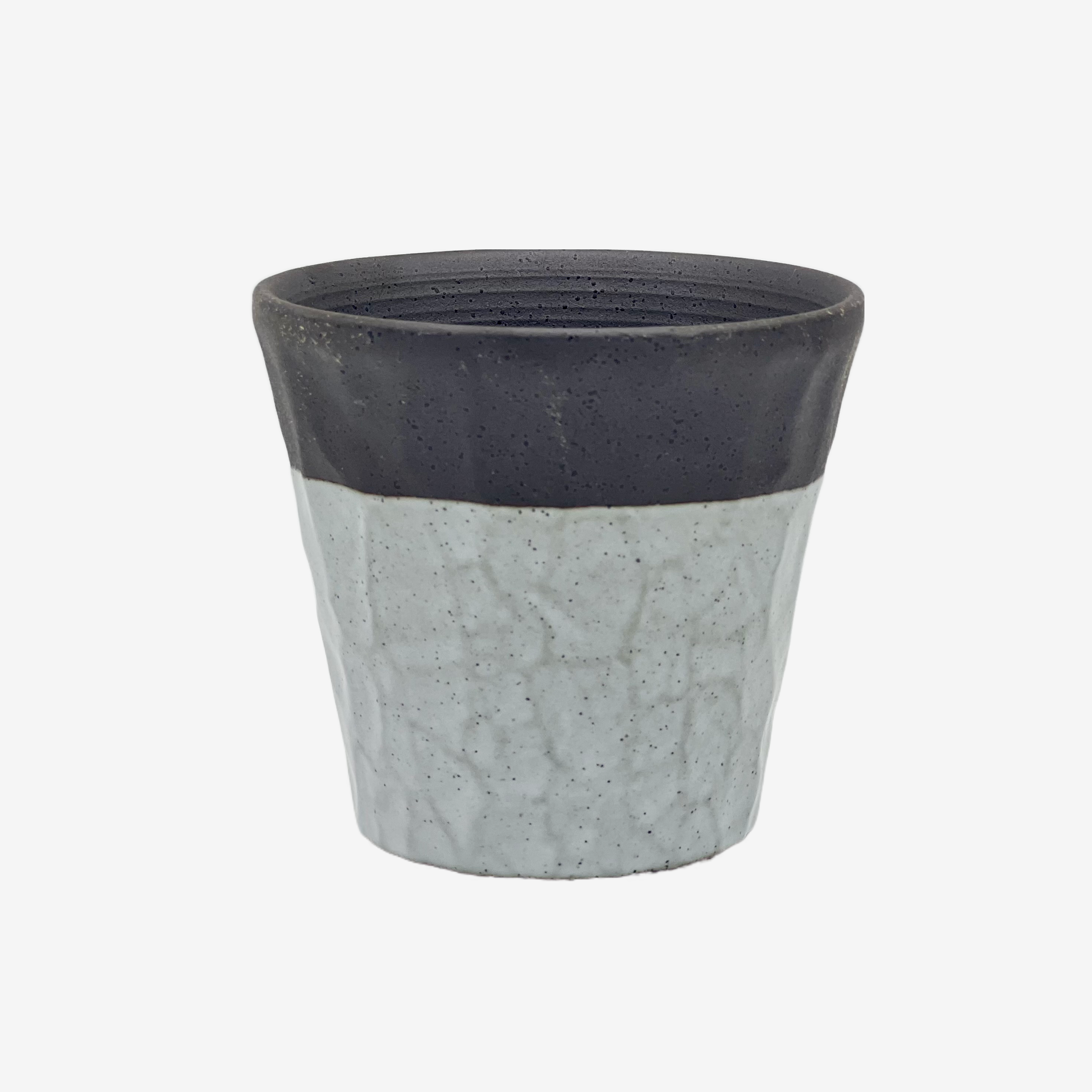 Nuriwake Gray Yunomi - Japanese Teacup Teaware Inoue Tea