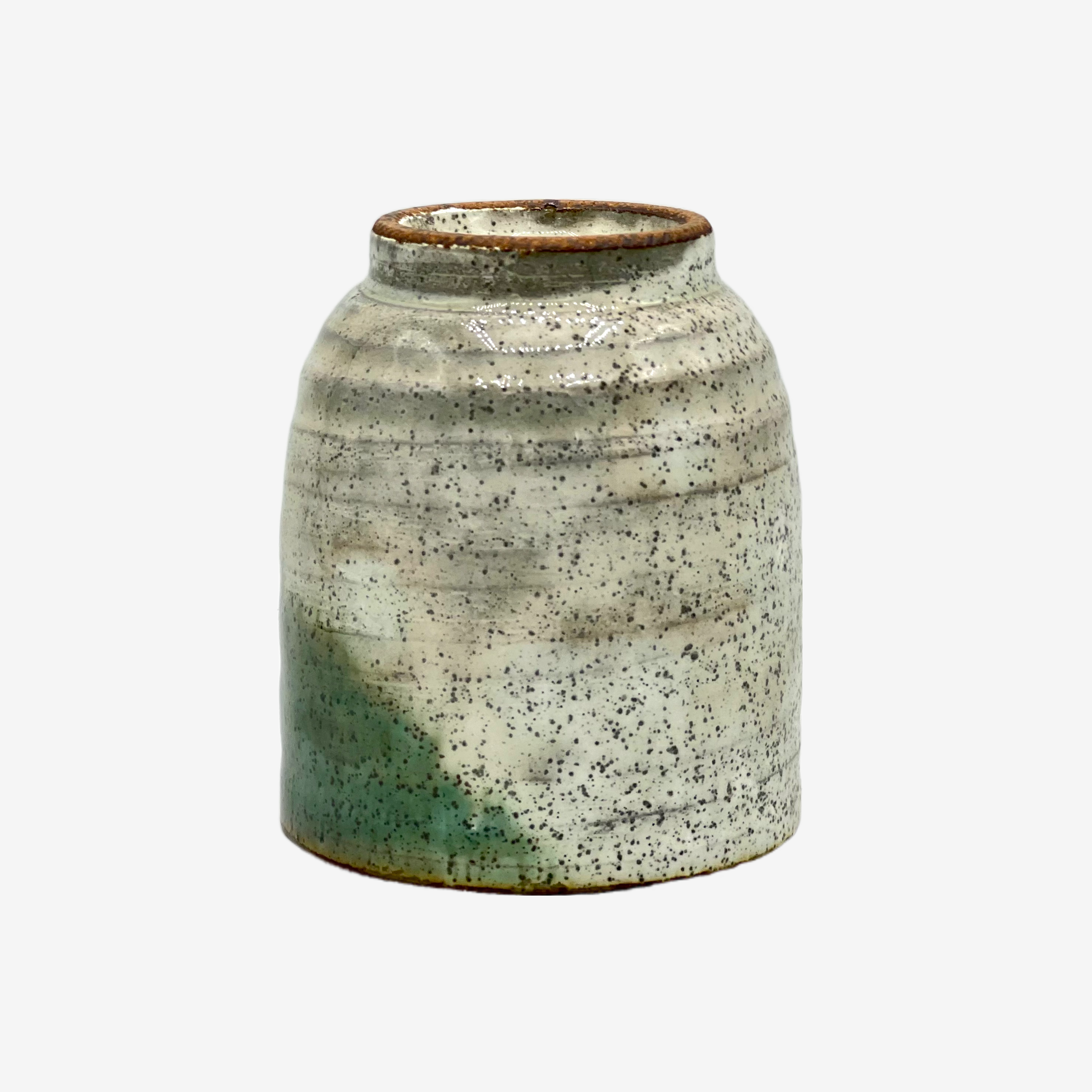 Kairagi Obe Green Yunomi - Japanese Teacup Teaware Inoue Tea
