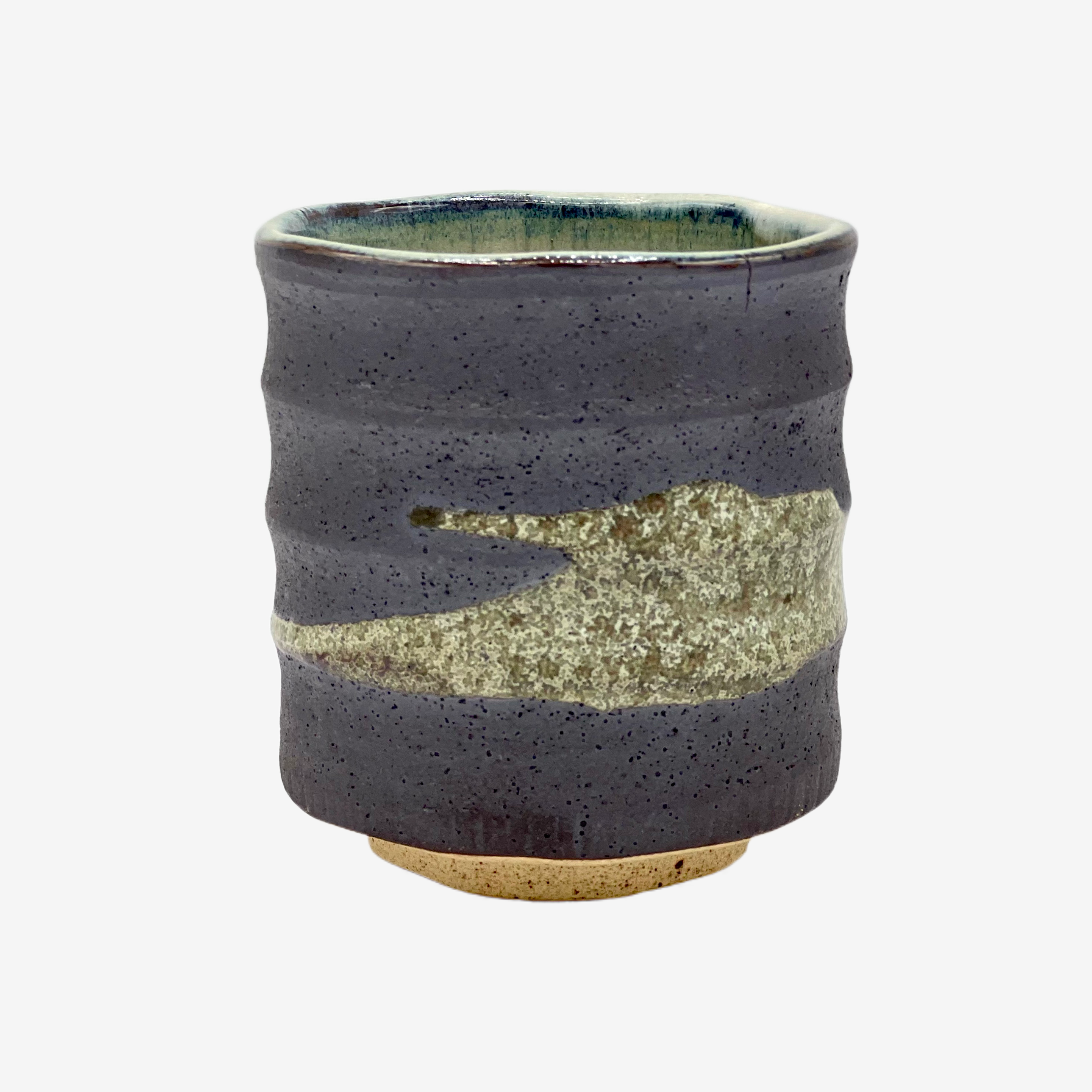 Kumo-ryū Brown Yunomi - Japanese Teacup Teaware Inoue Tea