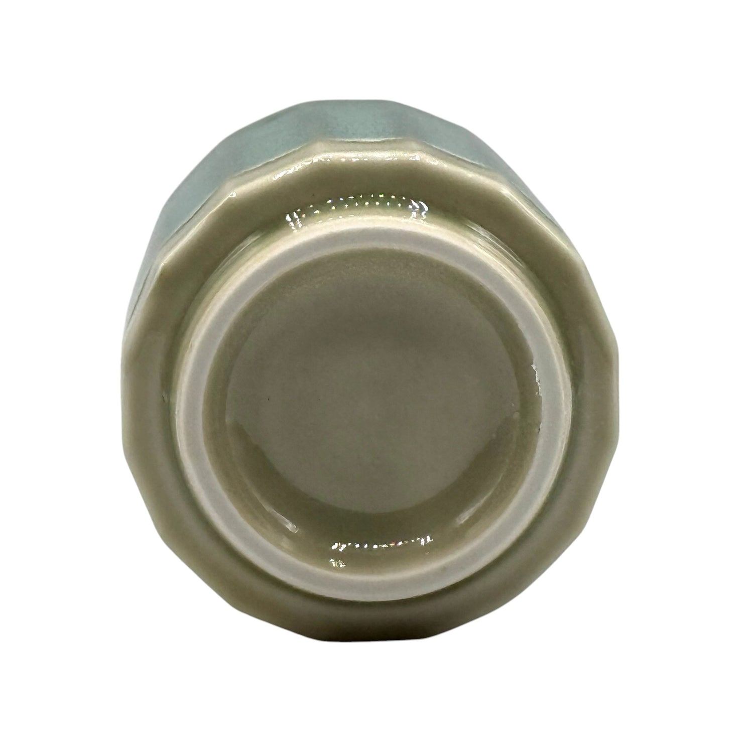 Ao Nagashi Green Mino-yaki Yunomi - Japanese Teacup